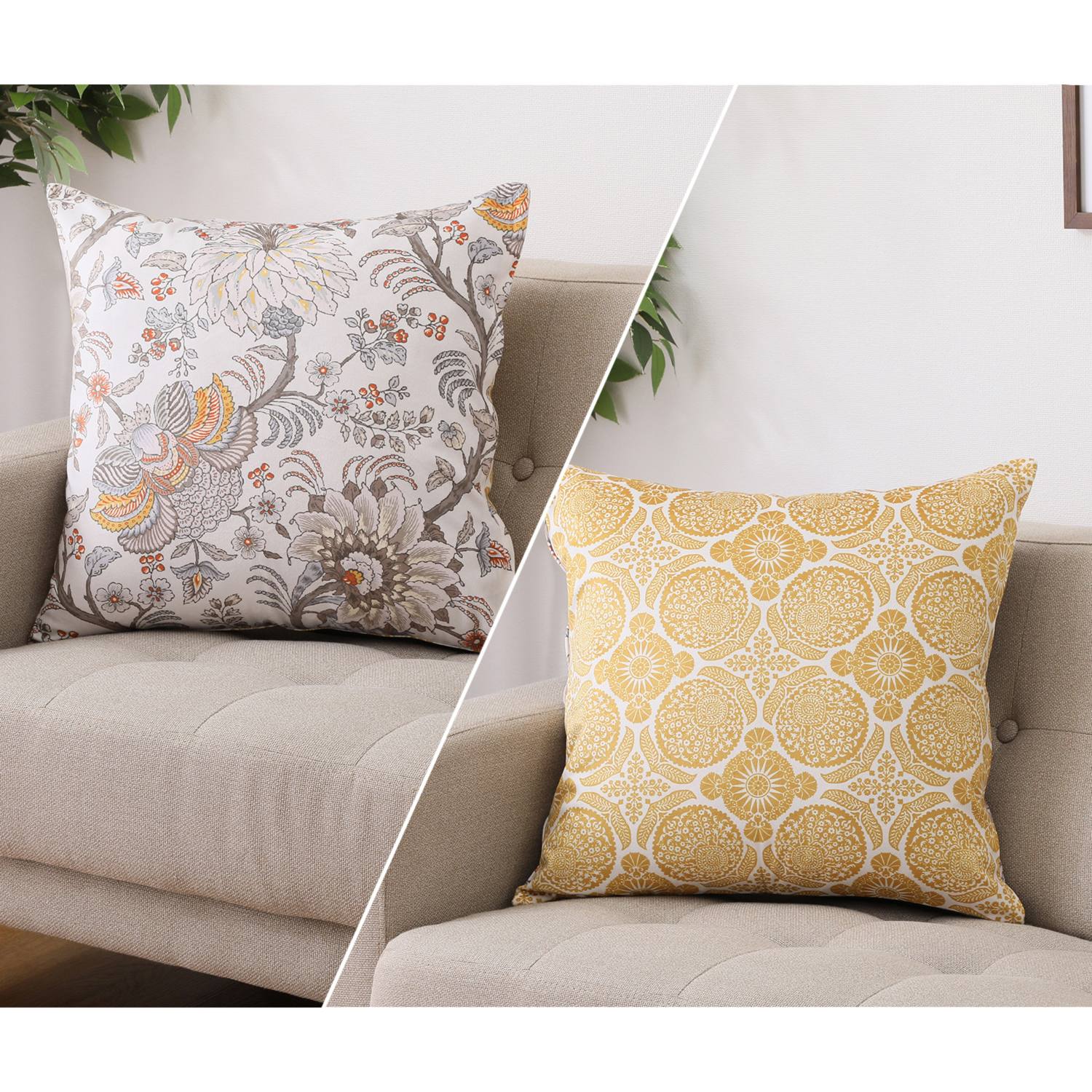 大津毛織 お好みで２色選べる！ スーパーファインペイント クッションカバー２枚組