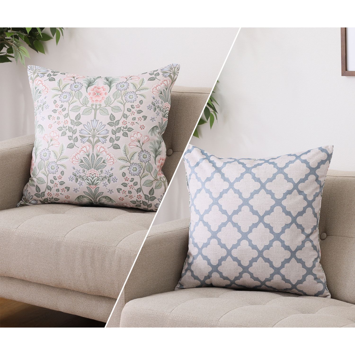 大津毛織 お好みで２色選べる！ スーパーファインペイント クッションカバー２枚組