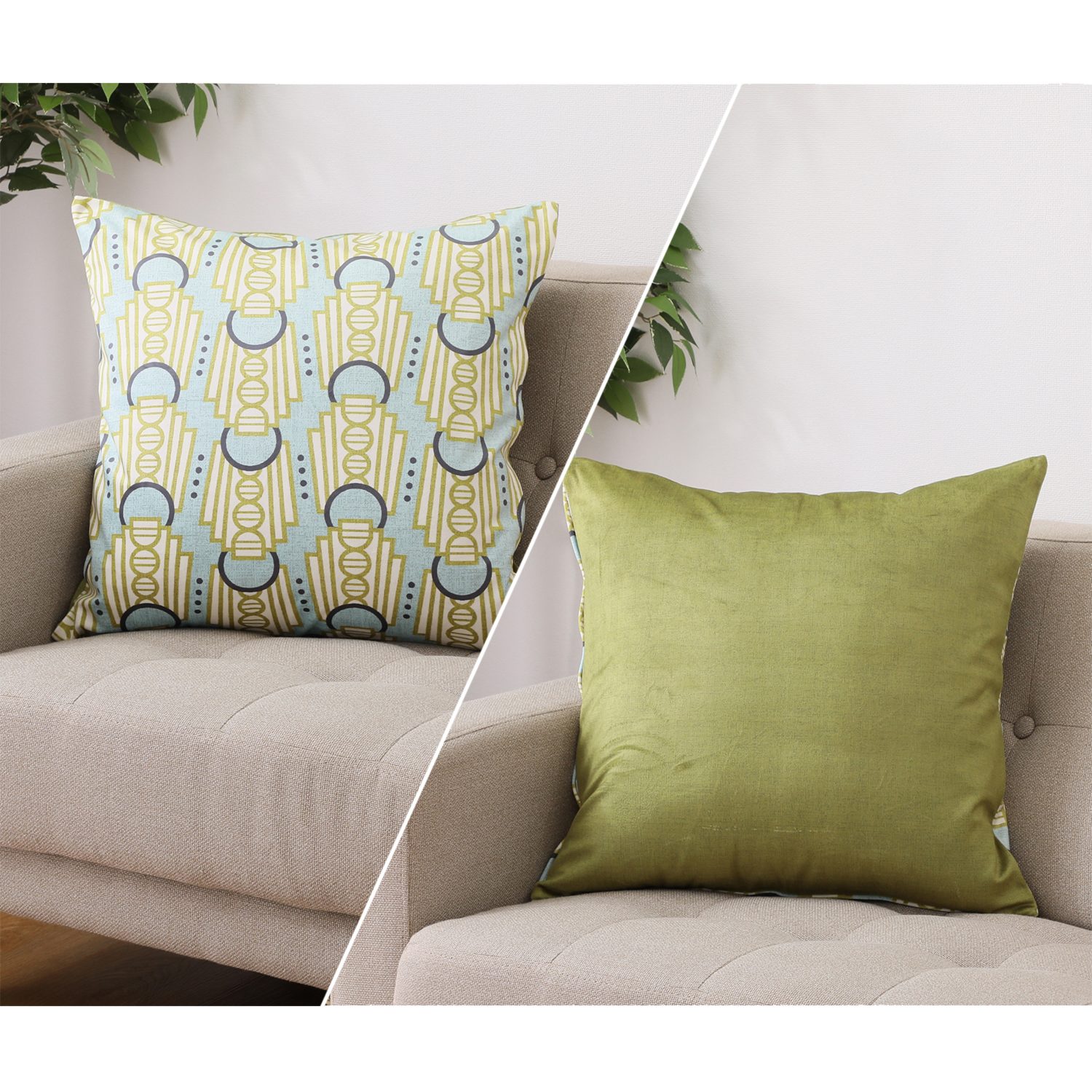 大津毛織 お好みで２色選べる！ スーパーファインペイント クッションカバー２枚組