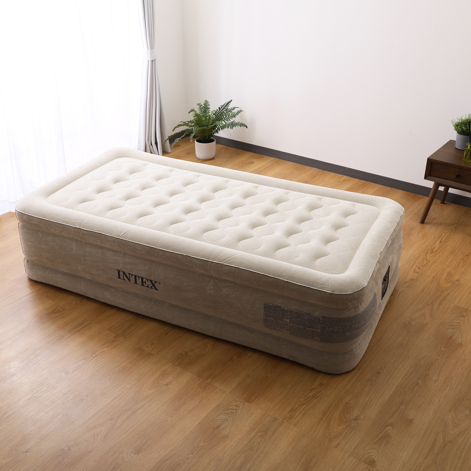 ＜シングル＞インテックス 電動ポンプ内蔵 エアーベッド ウルトラプラッシュ 