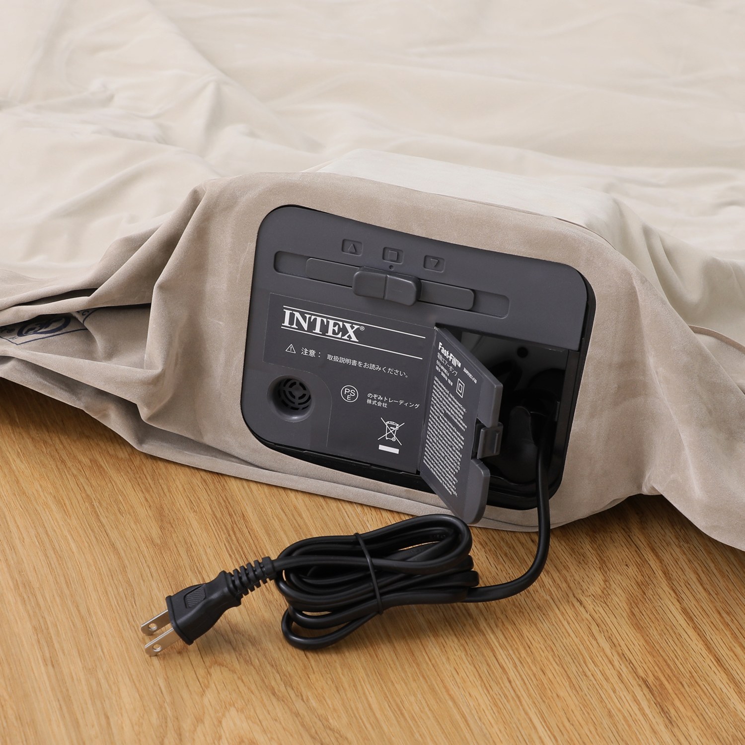 ＜シングル＞インテックス 電動ポンプ内蔵 エアーベッド ウルトラプラッシュ 