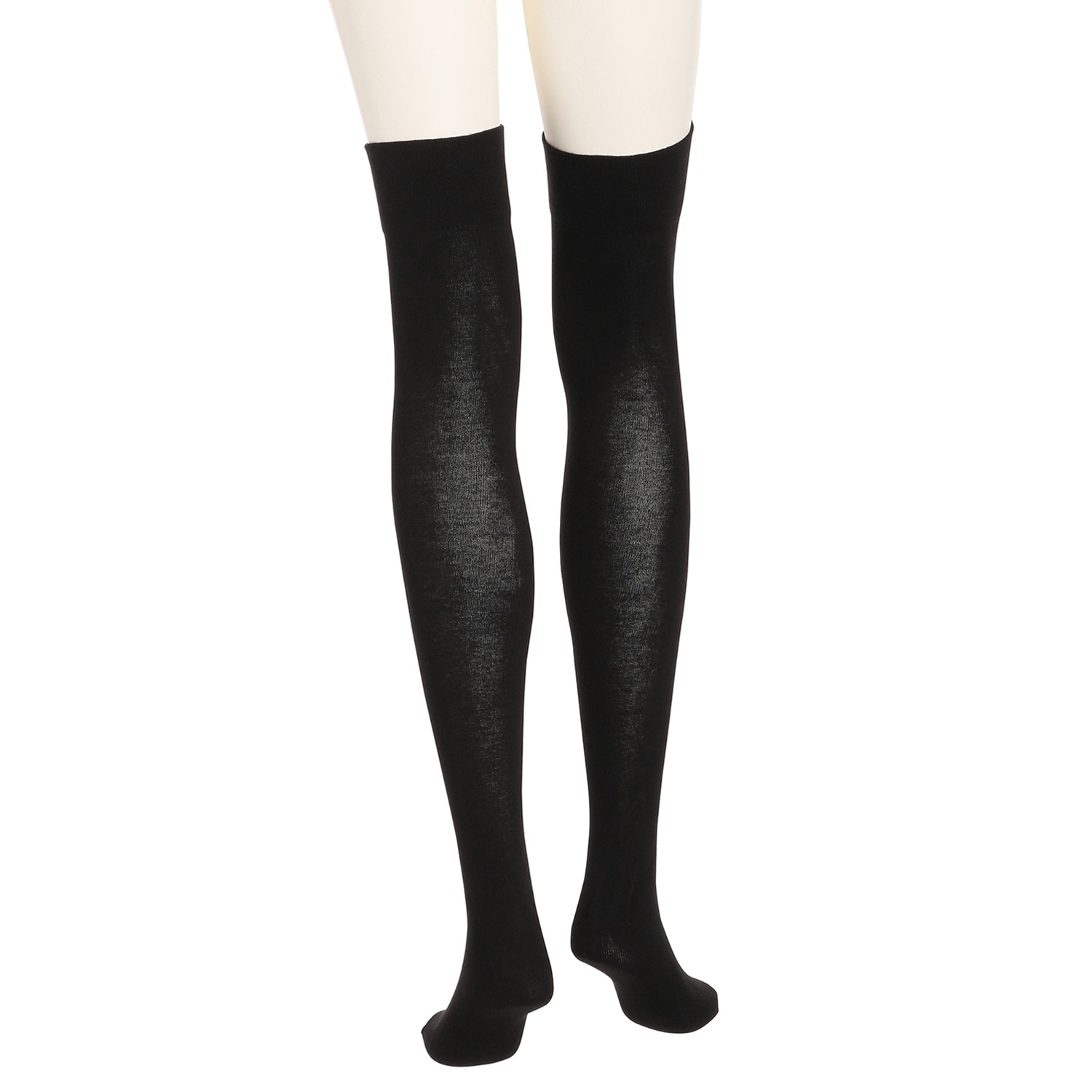 メディカルステイフィット １４０デニール 綿混 ひざ上丈ソックス 同色２足セット