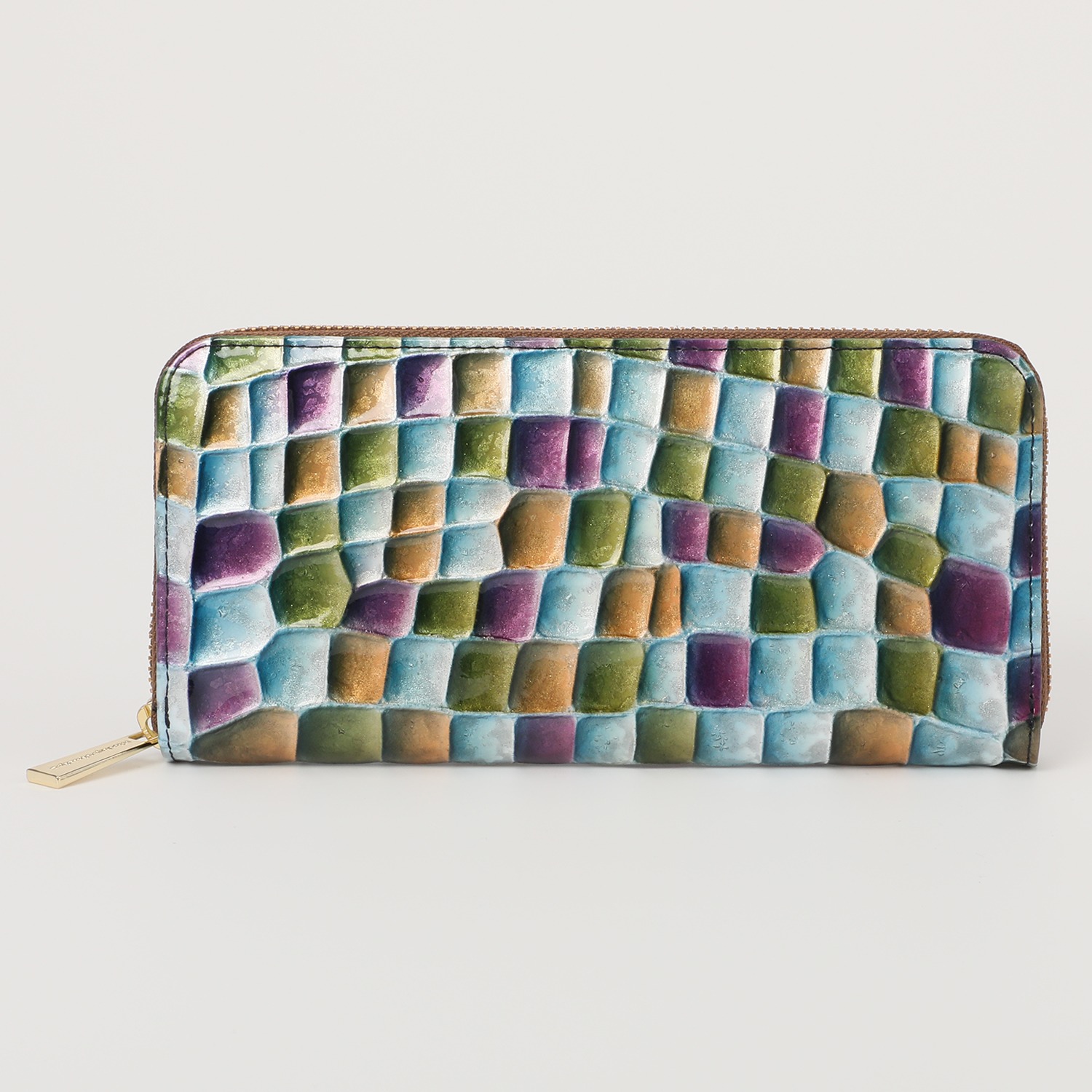 モーダプリンチぺ イタリアンベビーカーフ ラウンドファスナー ウォレット