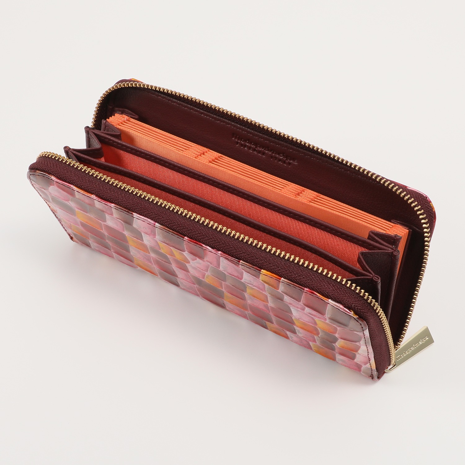 モーダプリンチぺ イタリアンベビーカーフ ラウンドファスナー ウォレット