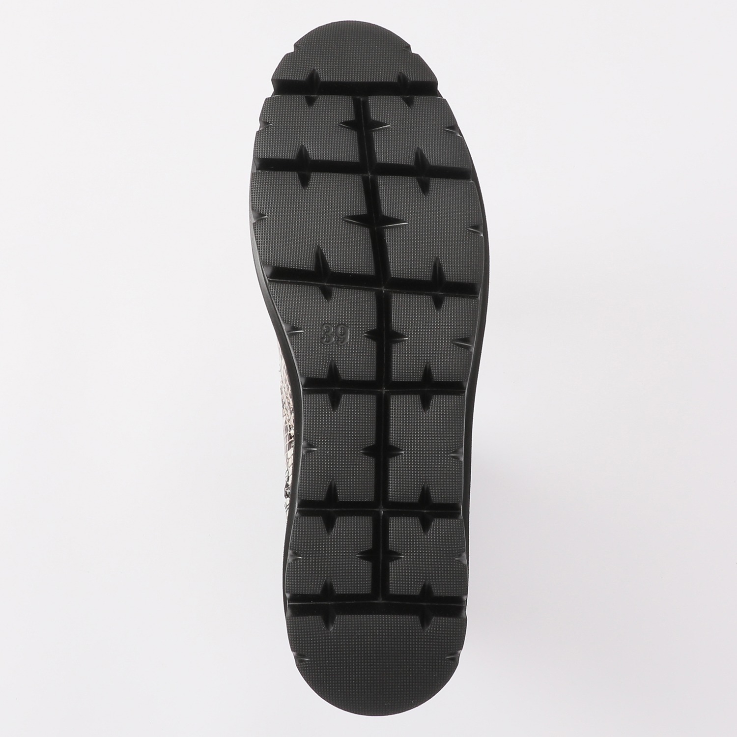 ブソラ 軽量厚底 レザーショートブーツ