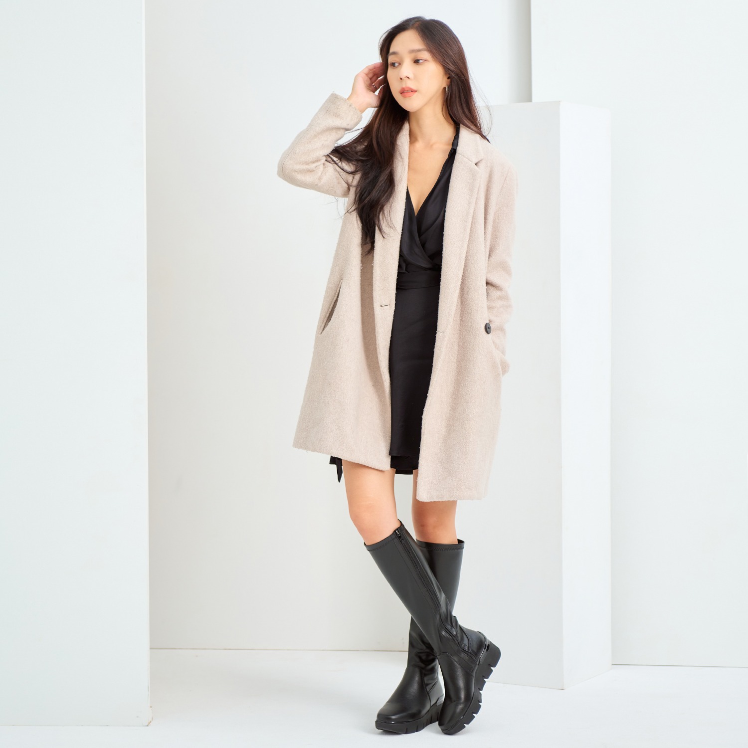 ブソラ ストレッチ切替 軽量ロングブーツ