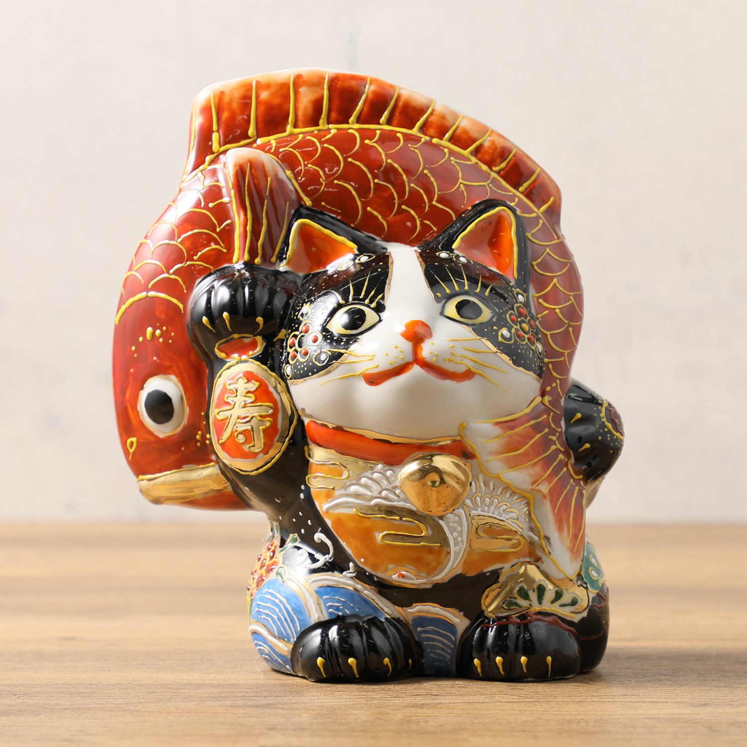 九谷焼 大漁猫
