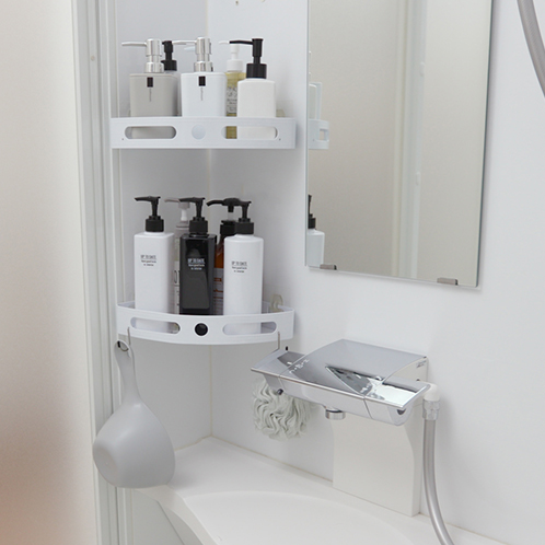 ビバライズ 繰り返し取り付けＯＫ！ アルミ製壁面収納 楽ラック　同色２種３個