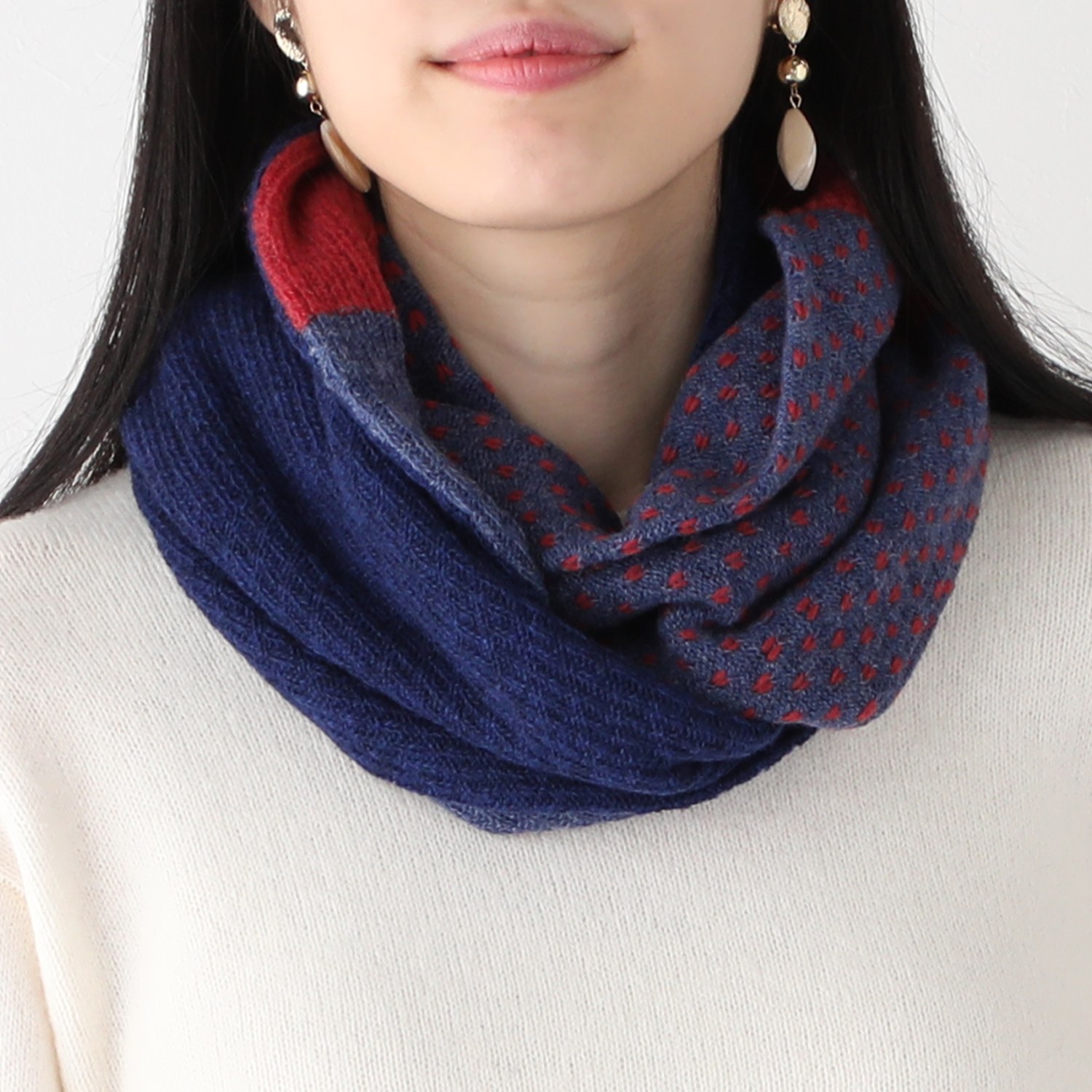 ベル・モード タスマニアラムウール ブロッキング スヌード