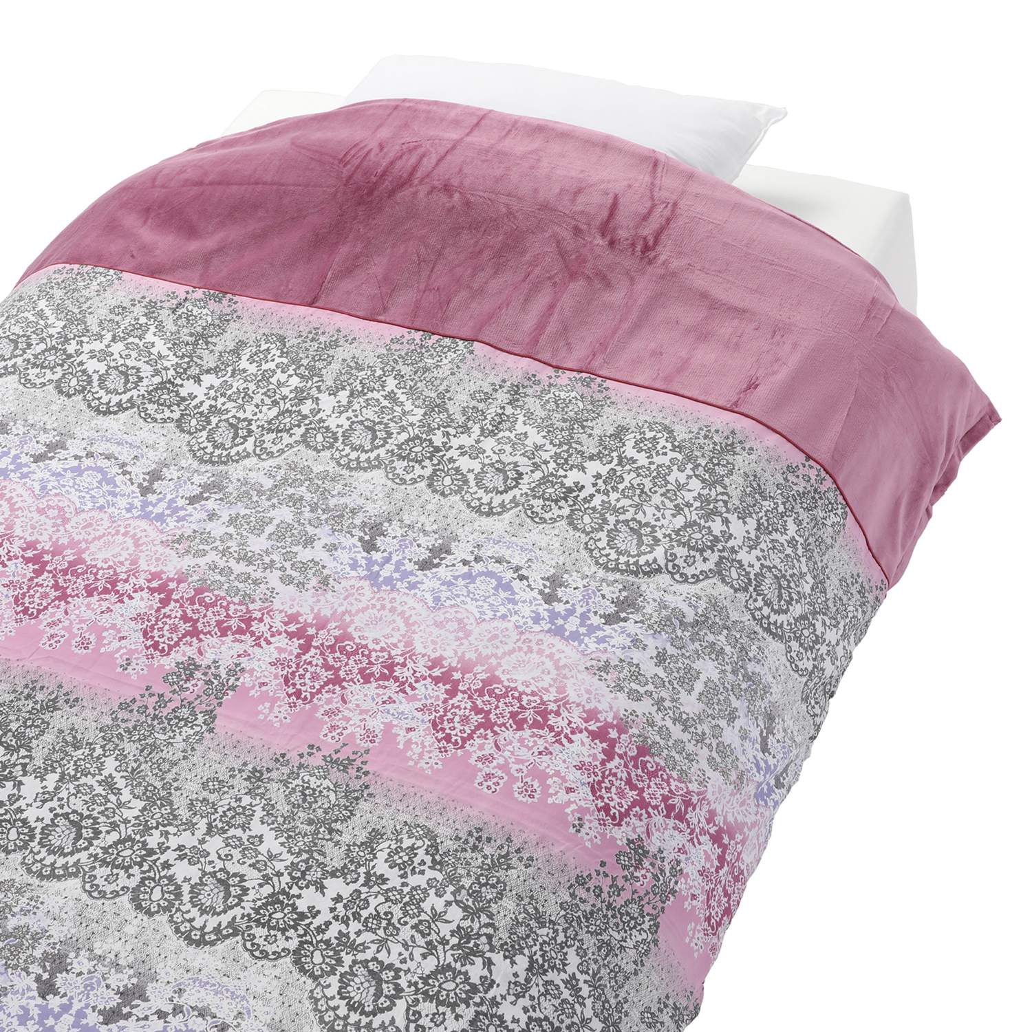 ＜シングル＞西川 取り付け簡単！ 毛布いらずの ふんわりあったか コットンパイル 綿マイヤー掛けカバー