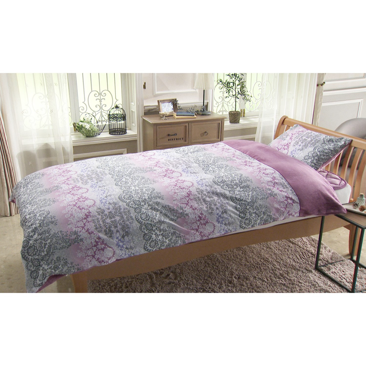 ＜シングル＞西川 取り付け簡単！ 毛布いらずの ふんわりあったか コットンパイル 綿マイヤー掛けカバー