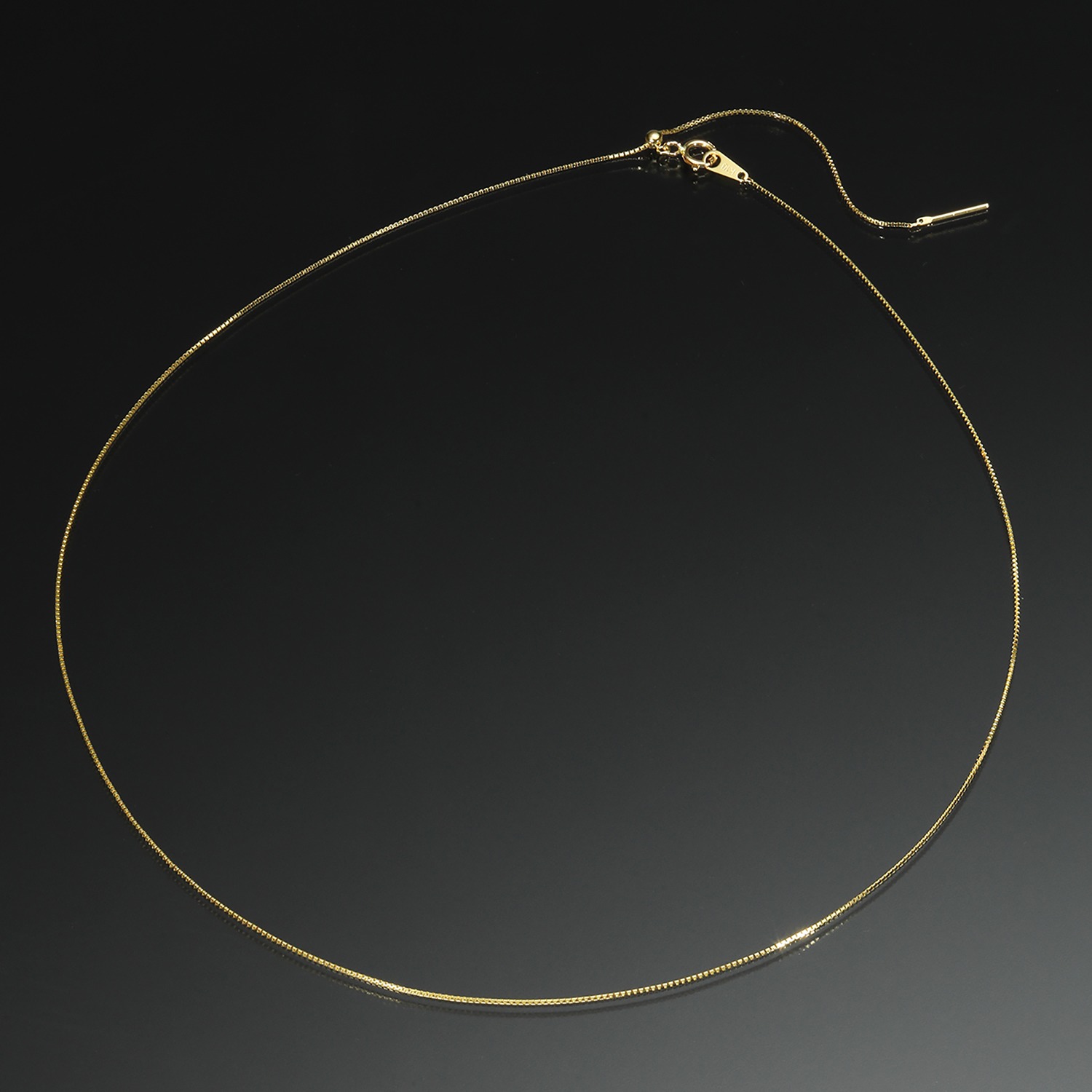 アルテッロ １８Ｋ ボックスチェーン スライドピン ネックレス