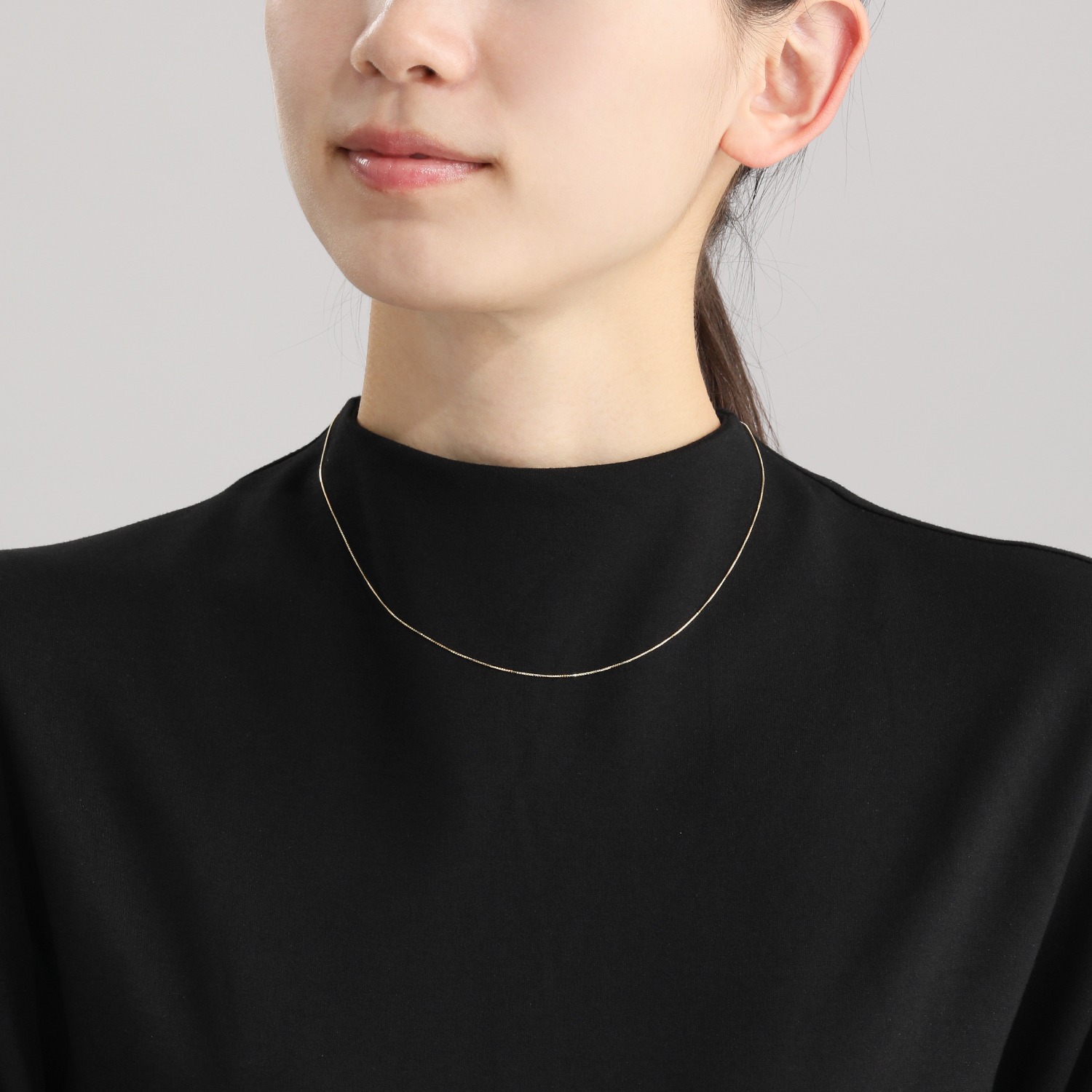 アルテッロ １８Ｋ ボックスチェーン スライドピン ネックレス