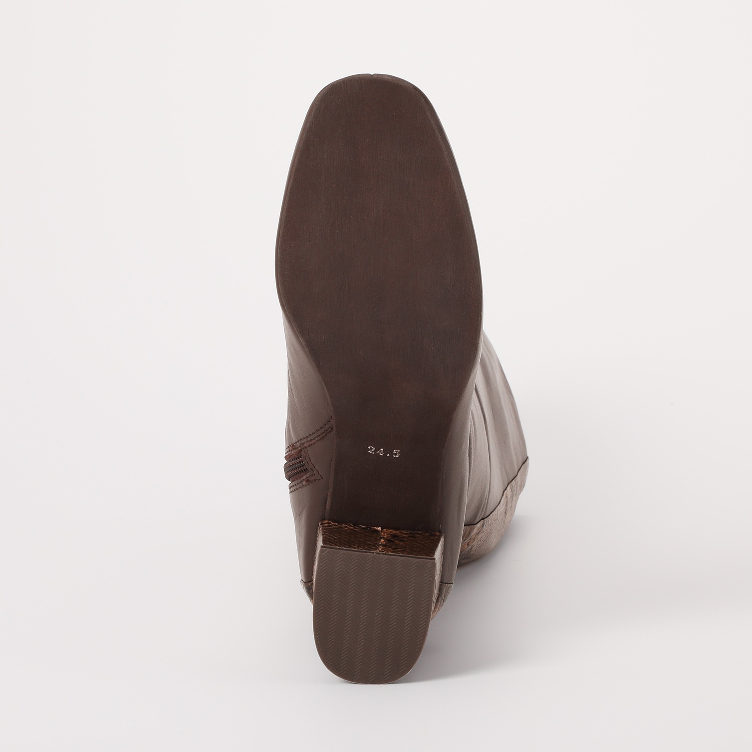 サムシング 牛革 パイソン柄アクセント ロングブーツ