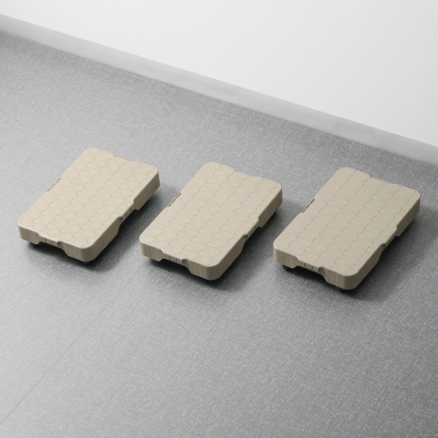 ＹＡＭＡＺＥＮ 縦にも横にも連結できる！ 空間をデザインする平台車 スマートフロア ３個セット 