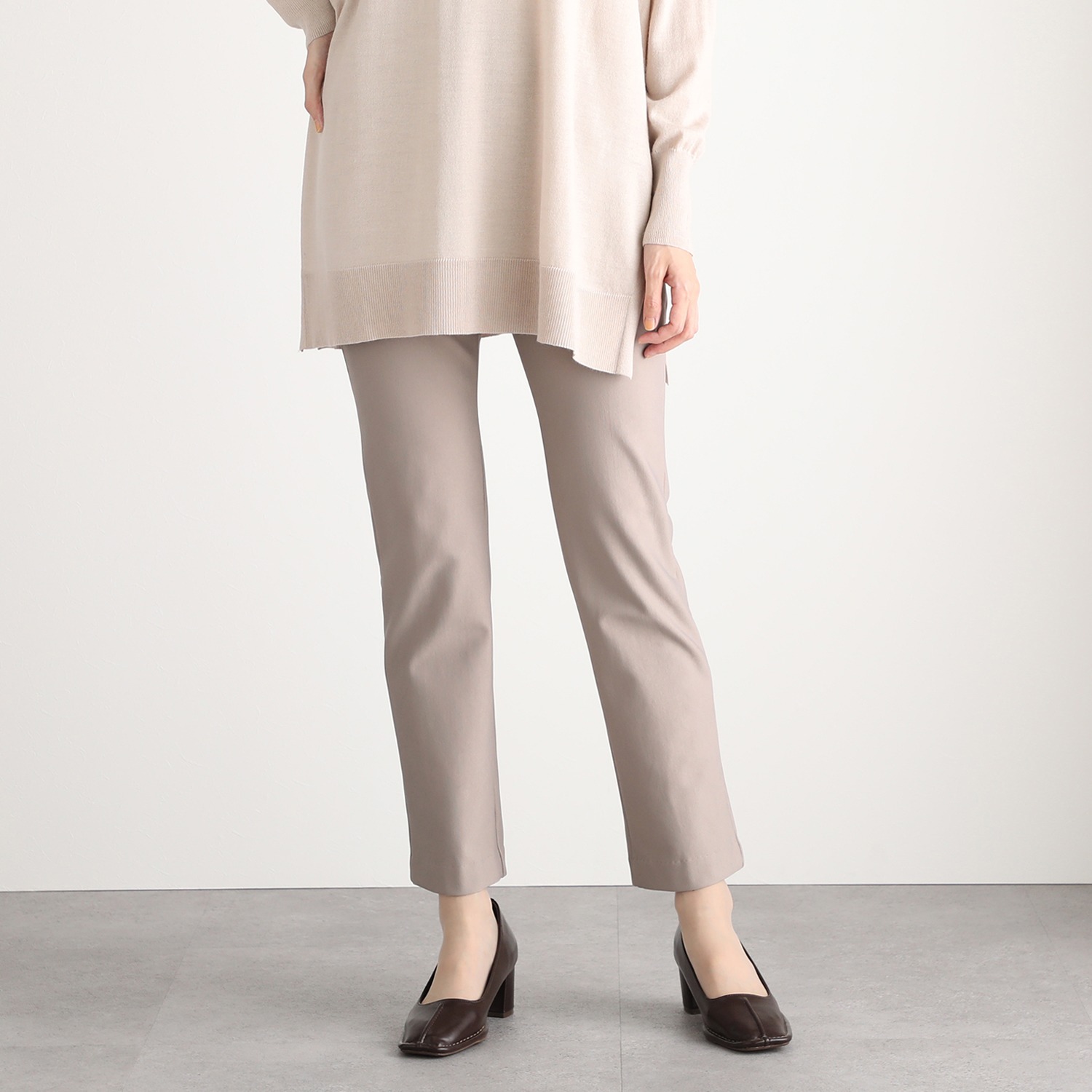 ＜股下７２ｃｍ＞ピーツー 吸湿発熱・吸放湿 裏起毛ストレートパンツ 