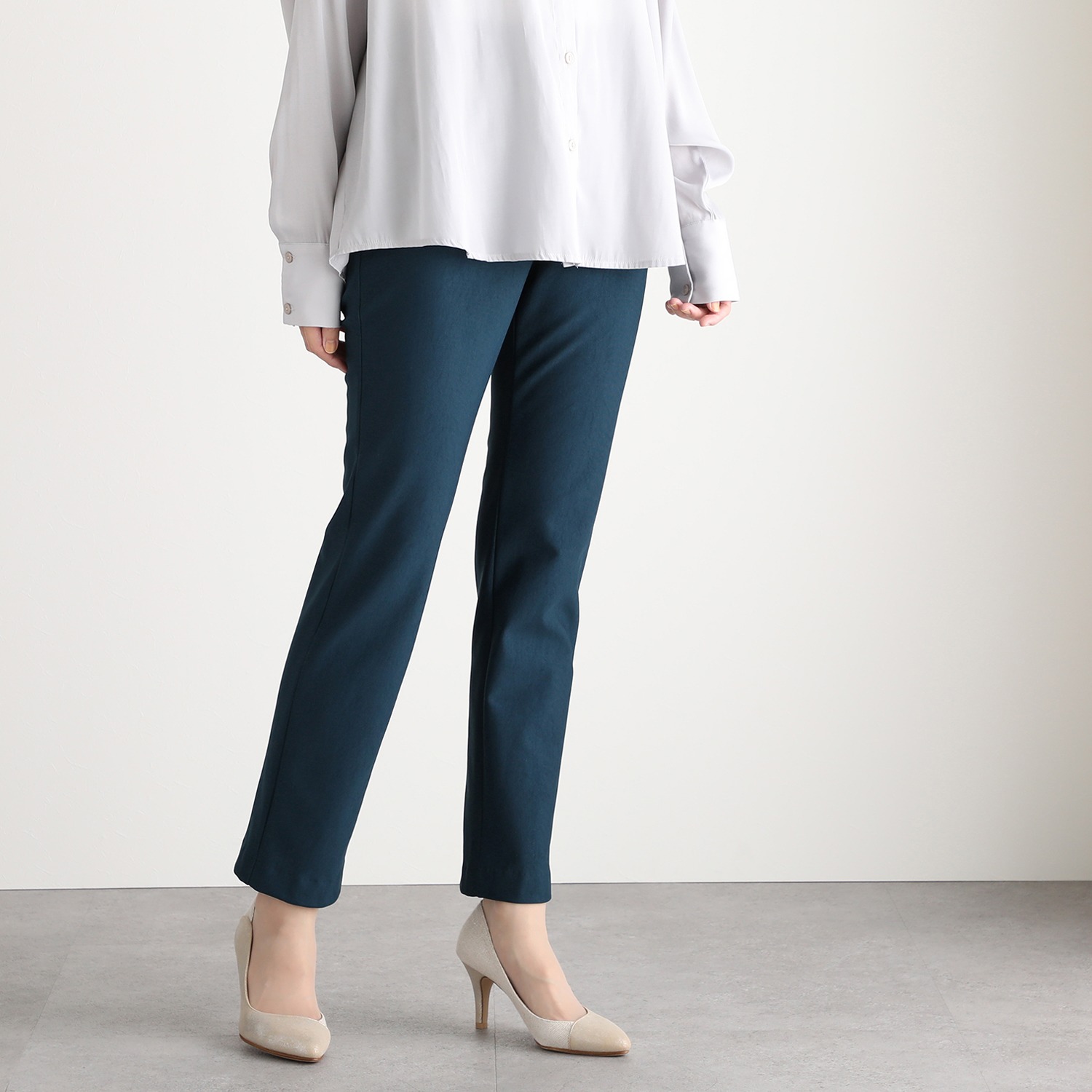 ＜股下７２ｃｍ＞ピーツー 吸湿発熱・吸放湿 裏起毛ストレートパンツ 