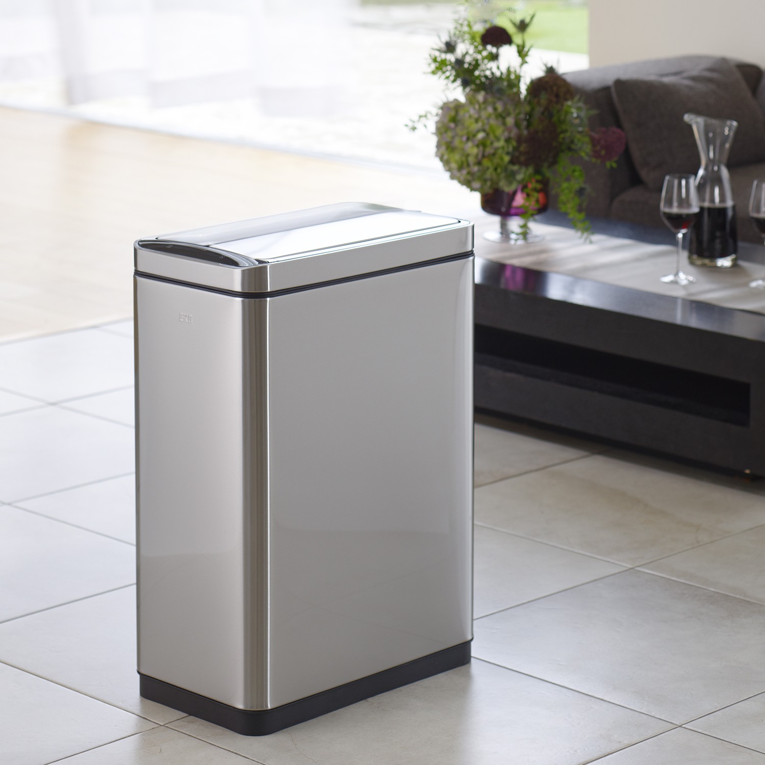 ＜４５Ｌ＞ＥＫＯ 手をかざして自動開閉！ ステンレスセンサーゴミ箱 デラックスファントム センサービン 