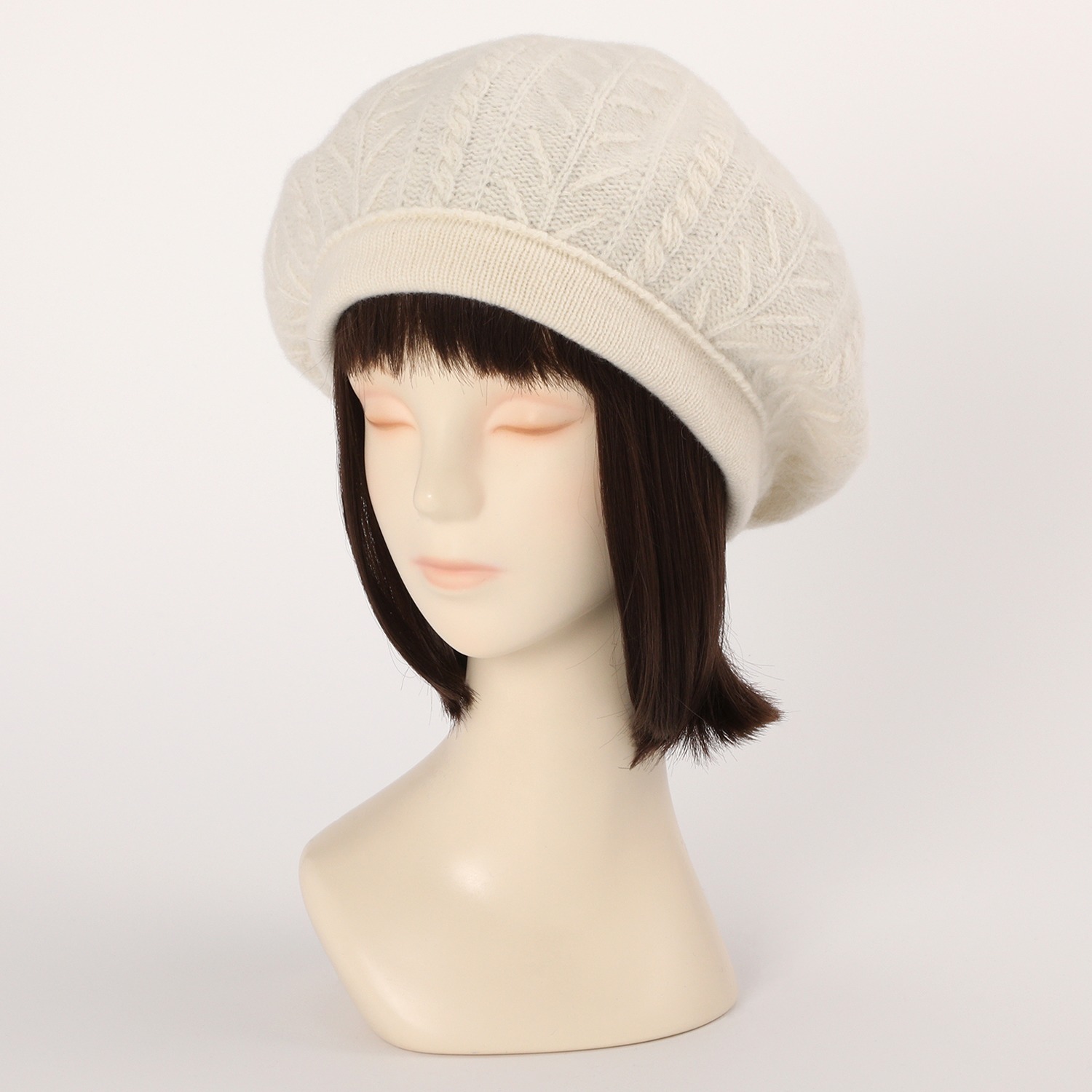 ミリーセヴァルセン 日本製 ウール１００％ ふんわり柔らか 小顔見せニット帽