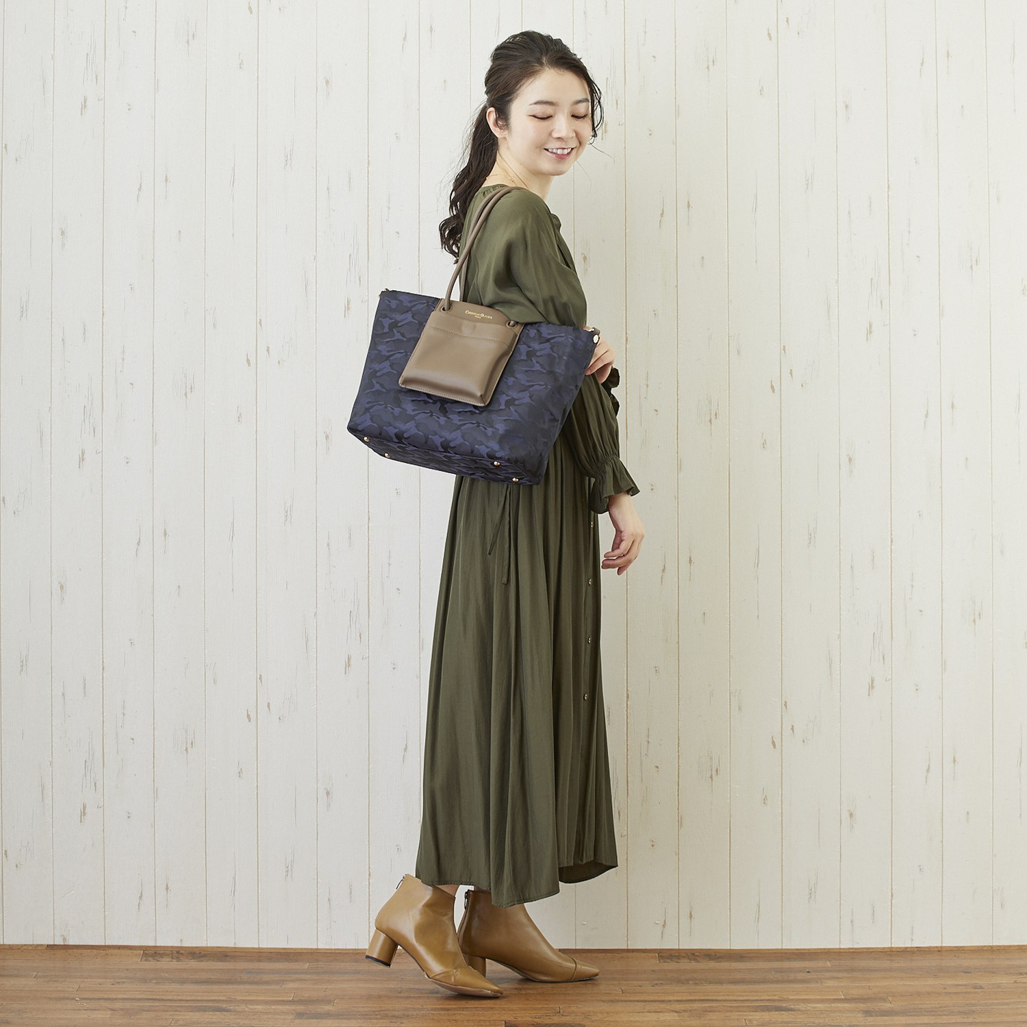 クリスチャン　オリビエ はっ水ジャガード ２ウェイトートバッグ