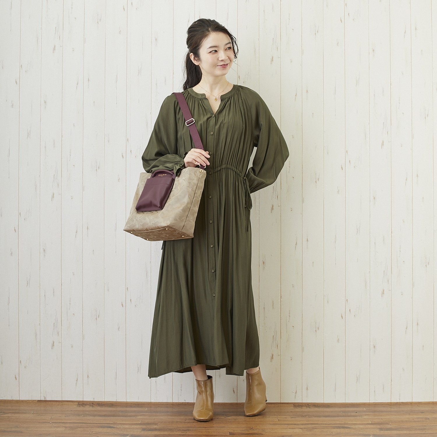 クリスチャン　オリビエ はっ水ジャガード ２ウェイトートバッグ