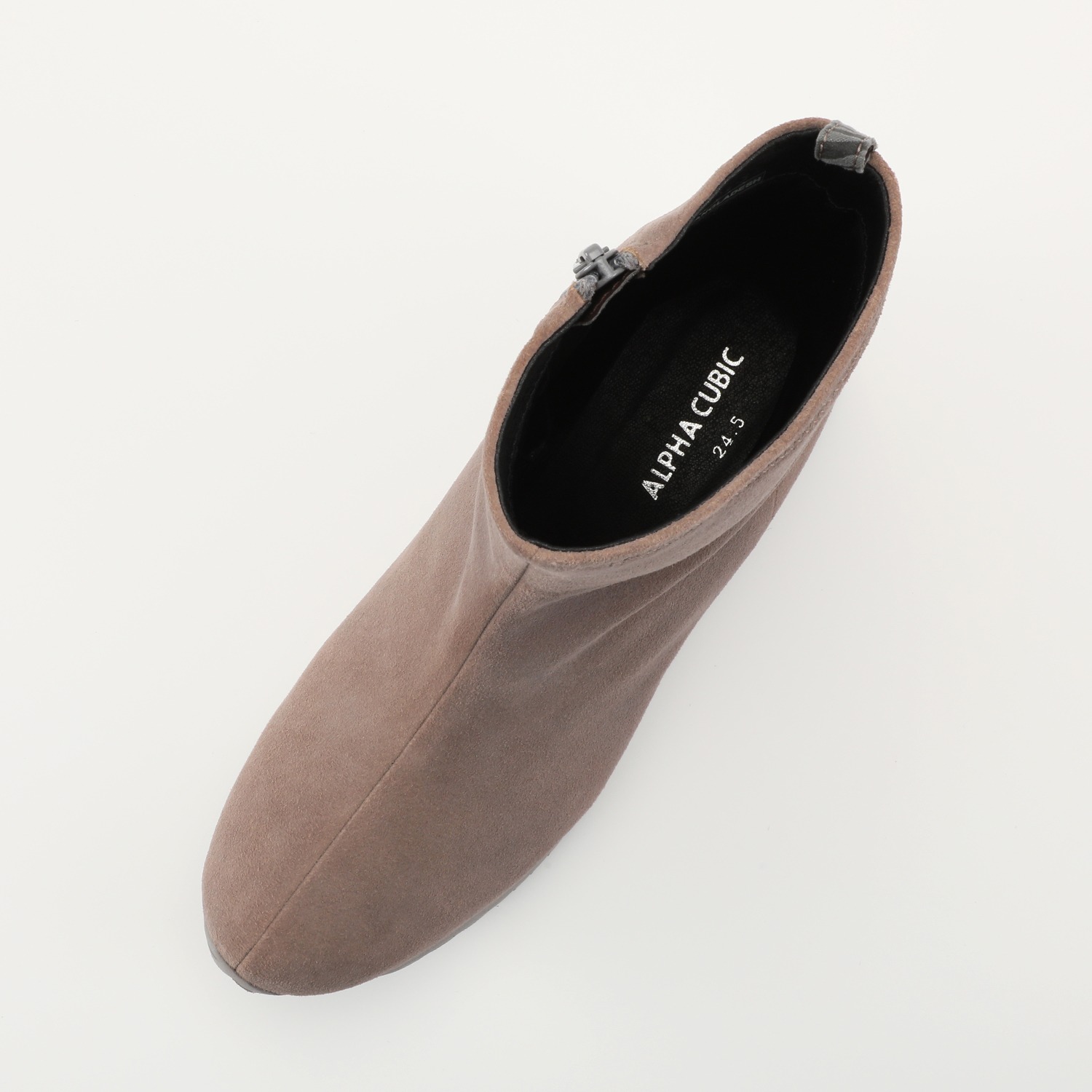 アルファキュービック 山羊革 軽量ミディ丈ブーツ