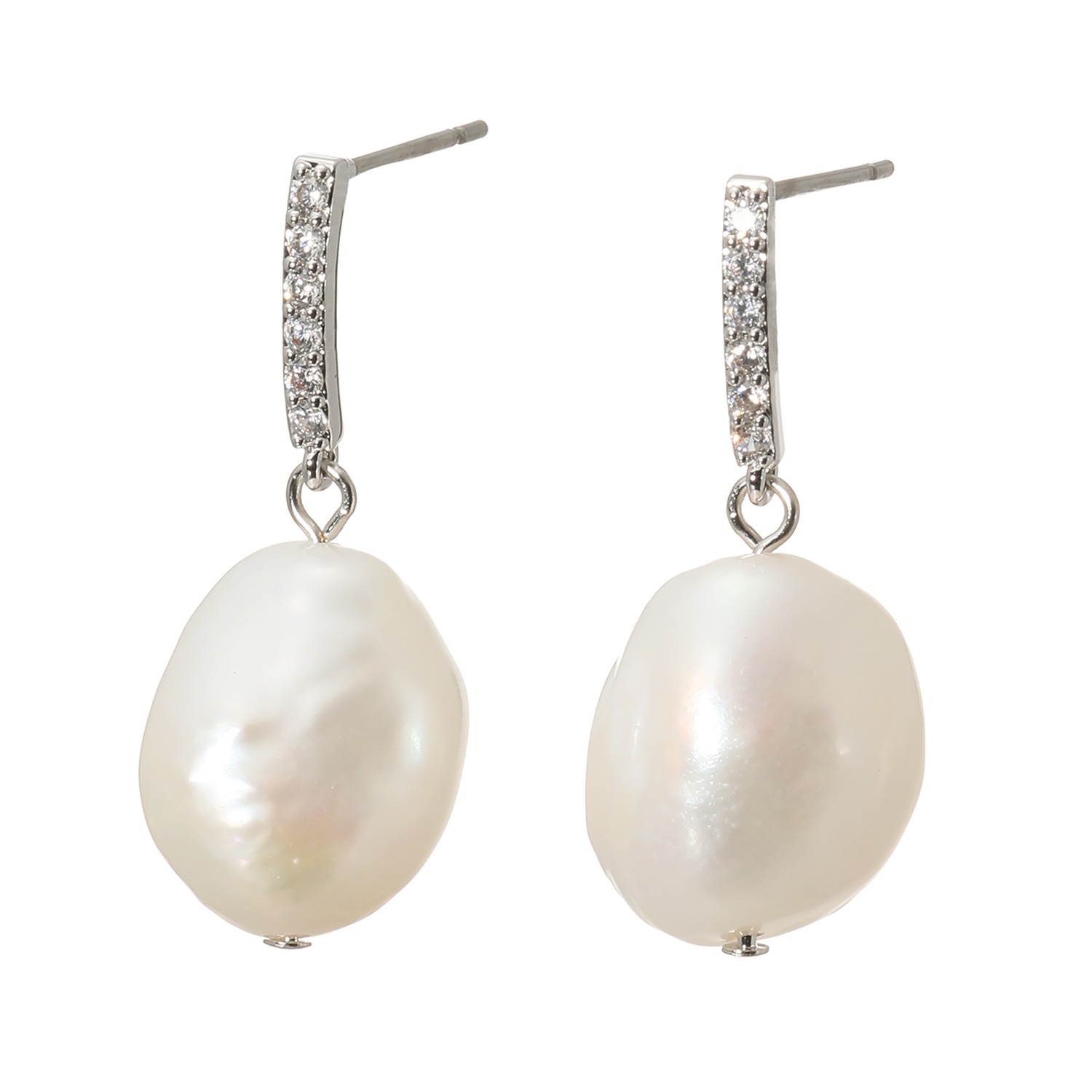 エアリーフェアリー 淡水バロックパール＆ＣＺ エレガントレディ イヤリング／ピアス