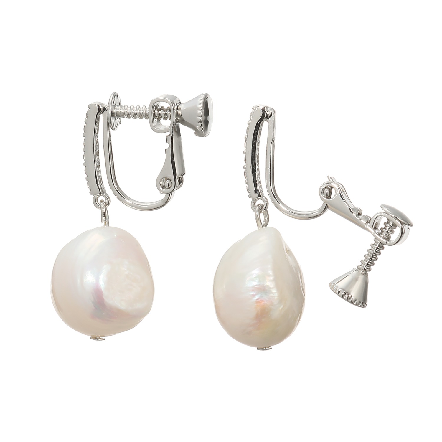 エアリーフェアリー 淡水バロックパール＆ＣＺ エレガントレディ イヤリング／ピアス