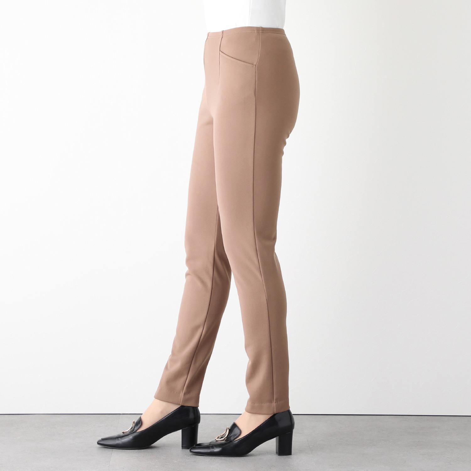 ＜股下７２ｃｍ＞ピーツー 吸湿発熱・吸放湿 裏起毛スリムパンツ 