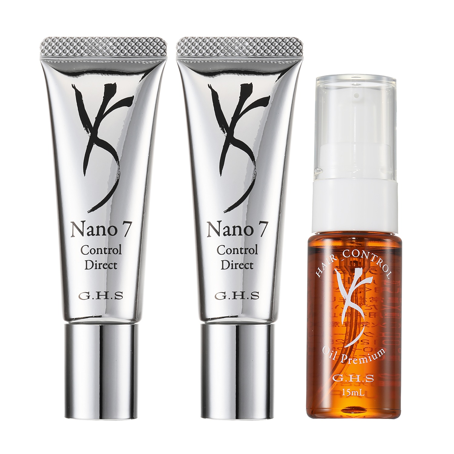 ジーエイチエス 独自技術を用いて開発 ハリ潤いのある頭皮へ ナノ　７ コントロール　ダイレクト ２本特別セット