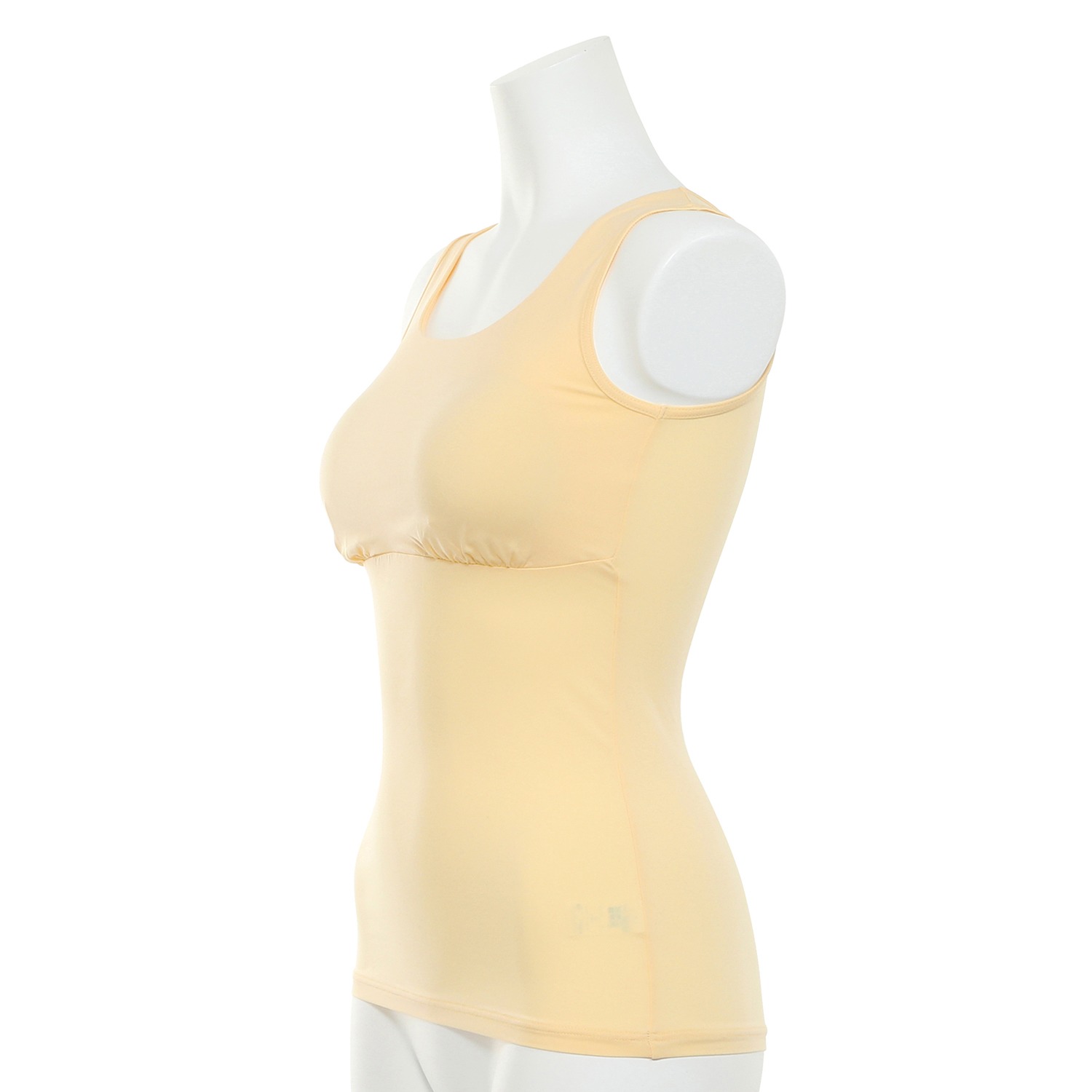 きれいになろう 着ていないみたい！ 超のびのび カップ付タンクトップ ２枚セット