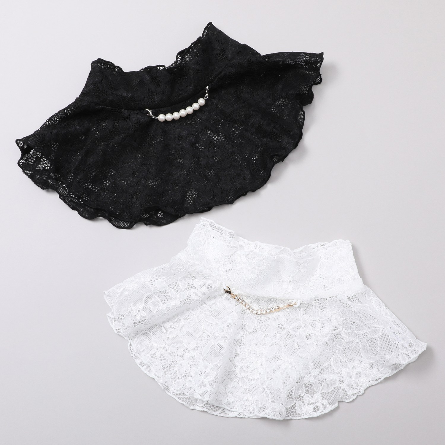 モティーフ付 フォーマルレースタートル ２色セット