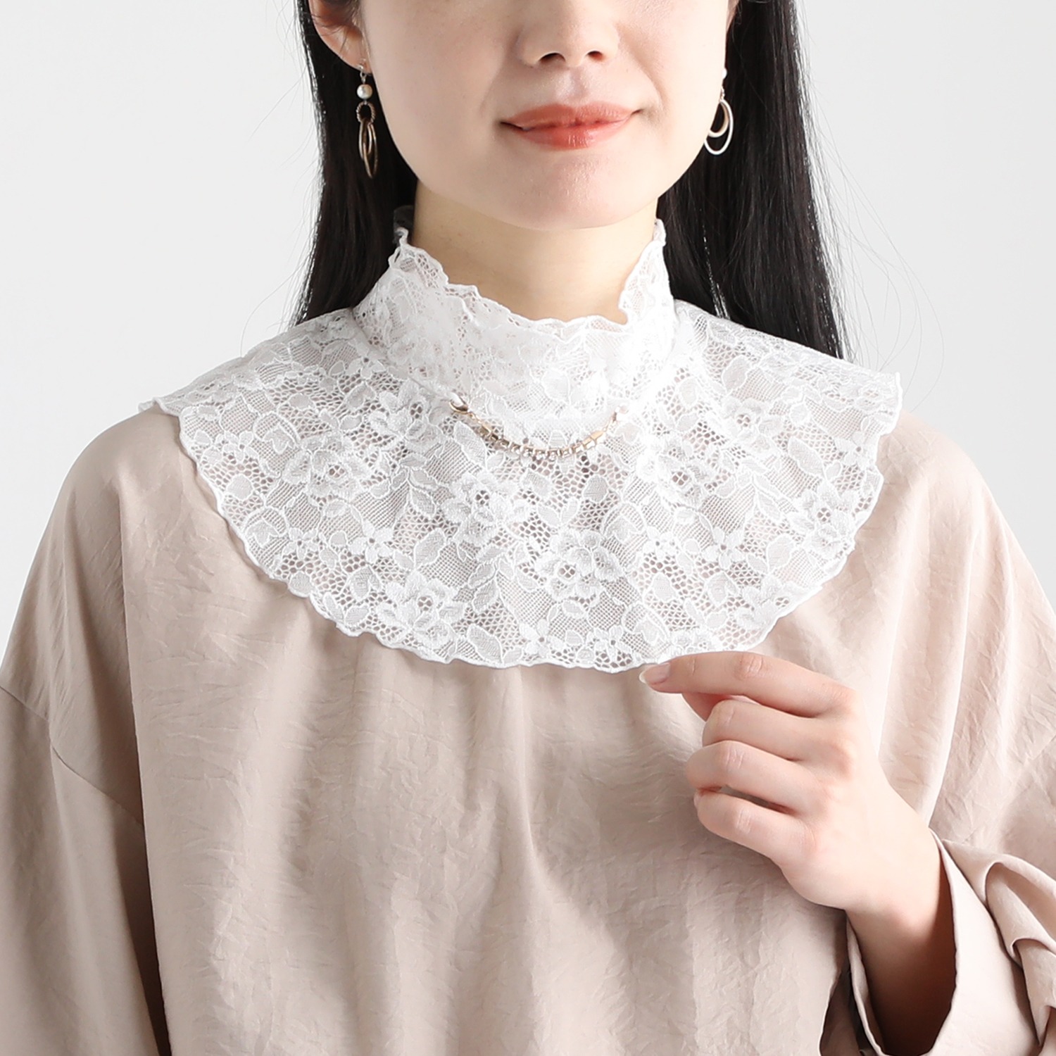 モティーフ付 フォーマルレースタートル ２色セット