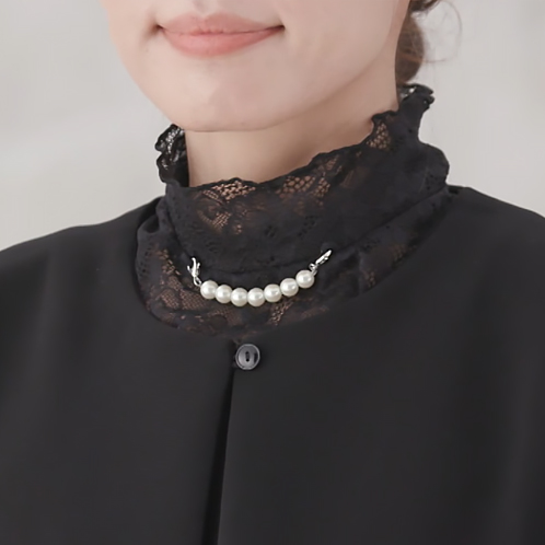 モティーフ付 フォーマルレースタートル ２色セット