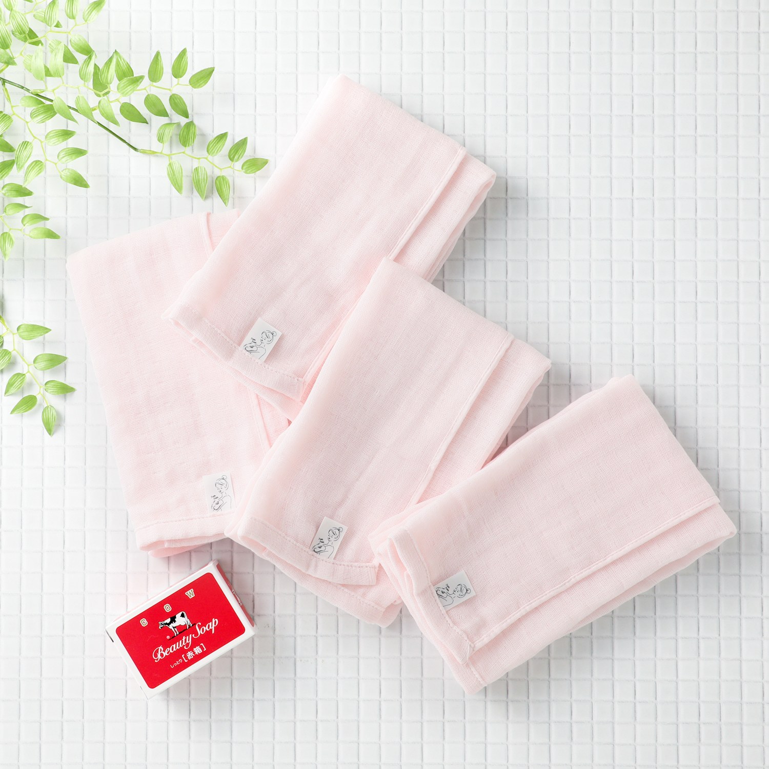 おぼろタオル やさしく身体を洗い上げる 専身タオル同色４枚セット