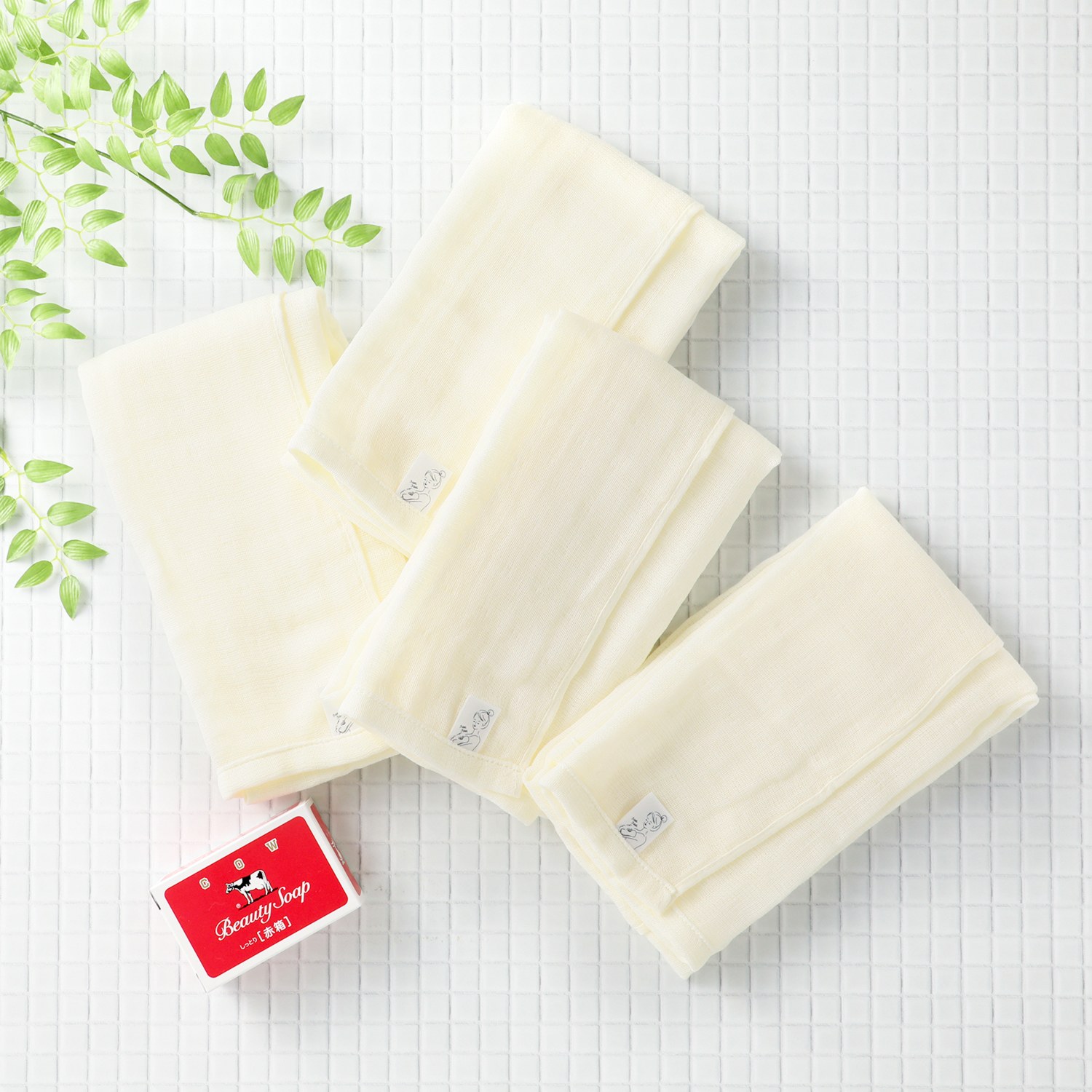 おぼろタオル やさしく身体を洗い上げる 専身タオル同色４枚セット