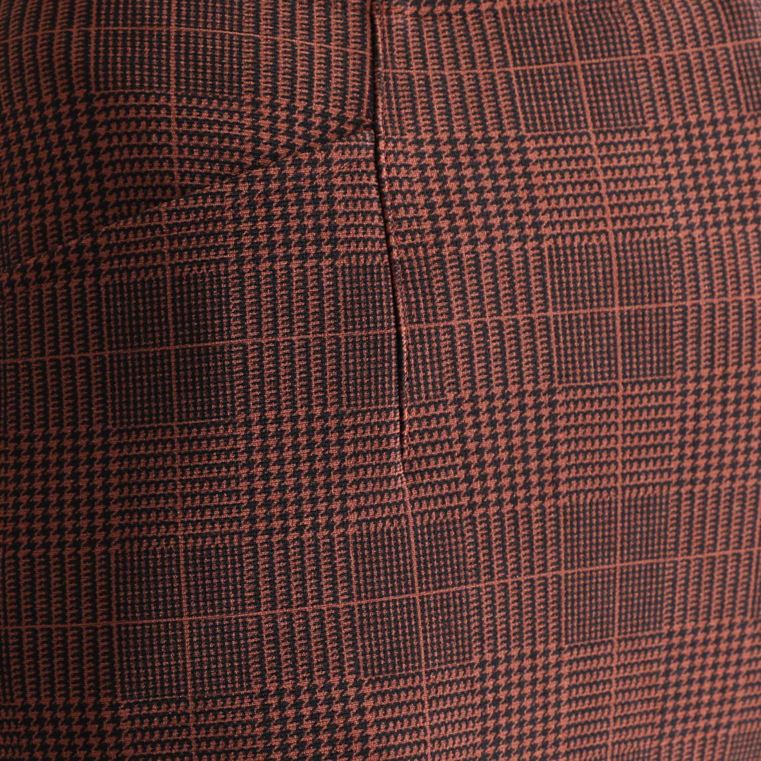 ピーツー 吸湿発熱・吸放湿 裏起毛 グレンチェック柄 スリムパンツ