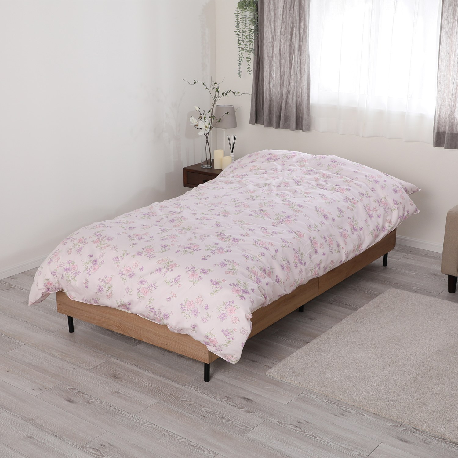 ＜ダブル＞ ロマンス小杉 モイスチャーコットン 朱子織 やわらか掛けふとんカバー