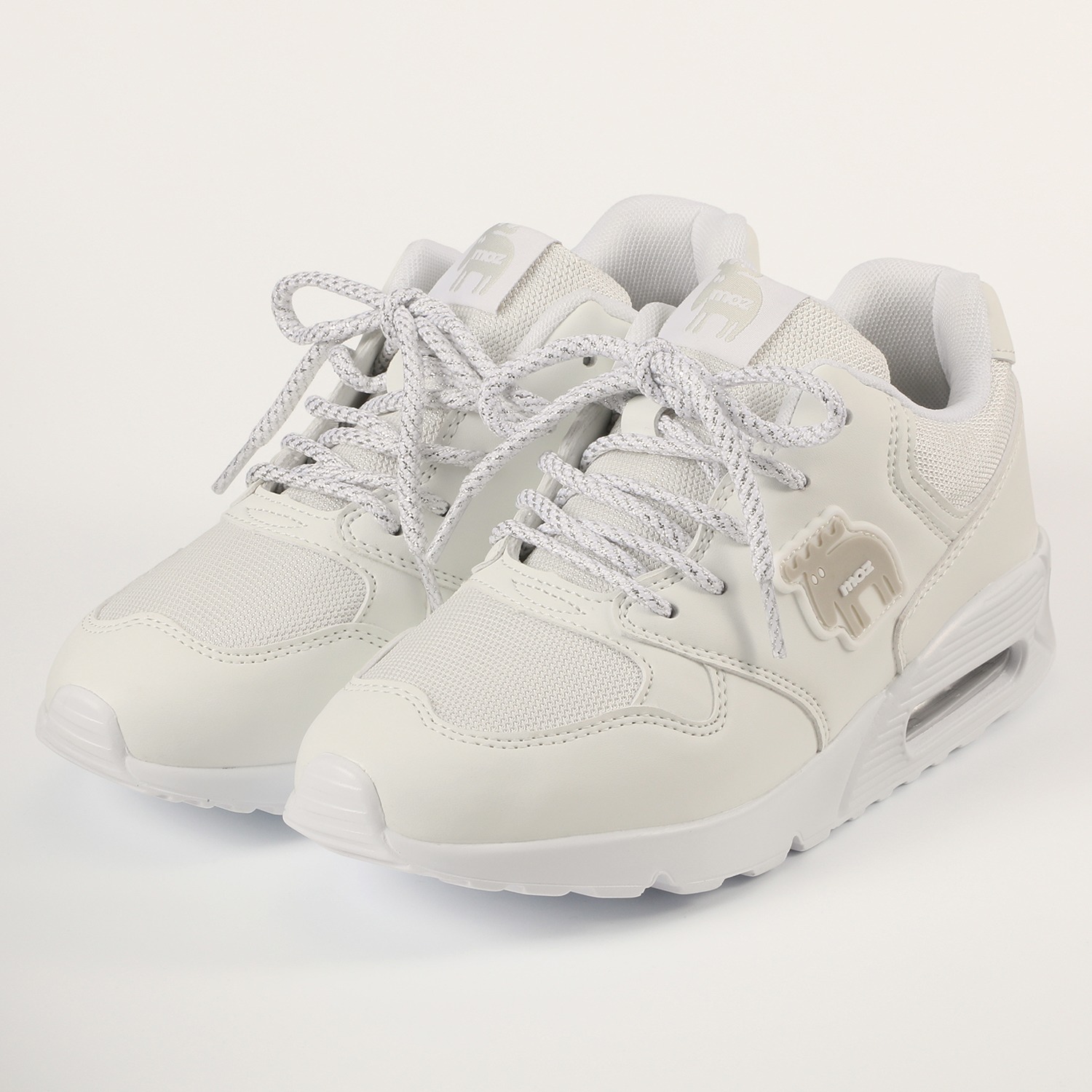 モズ メッシュコンビネーション 軽量 レースアップスニーカー