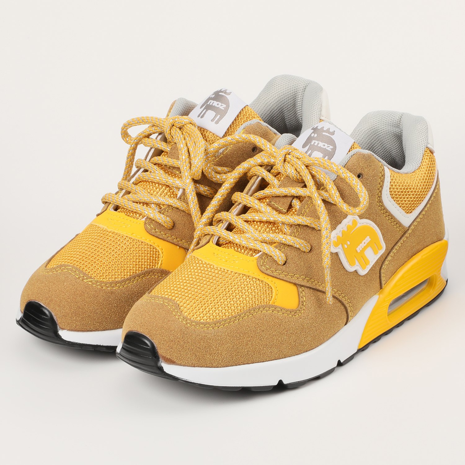 モズ メッシュコンビネーション 軽量 レースアップスニーカー