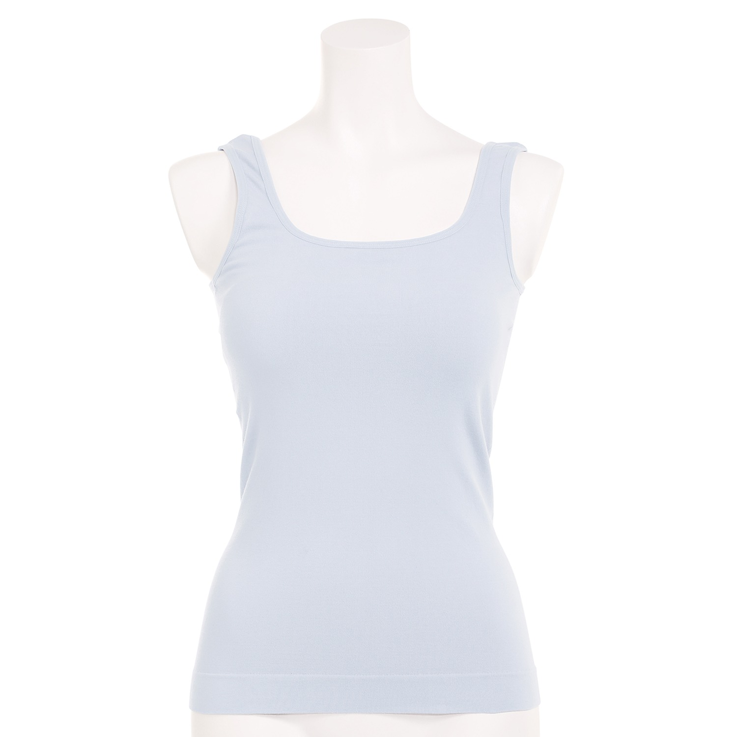 美人工房 にこにこコットン スクエアネック カップ付タンクトップ ２枚セット 