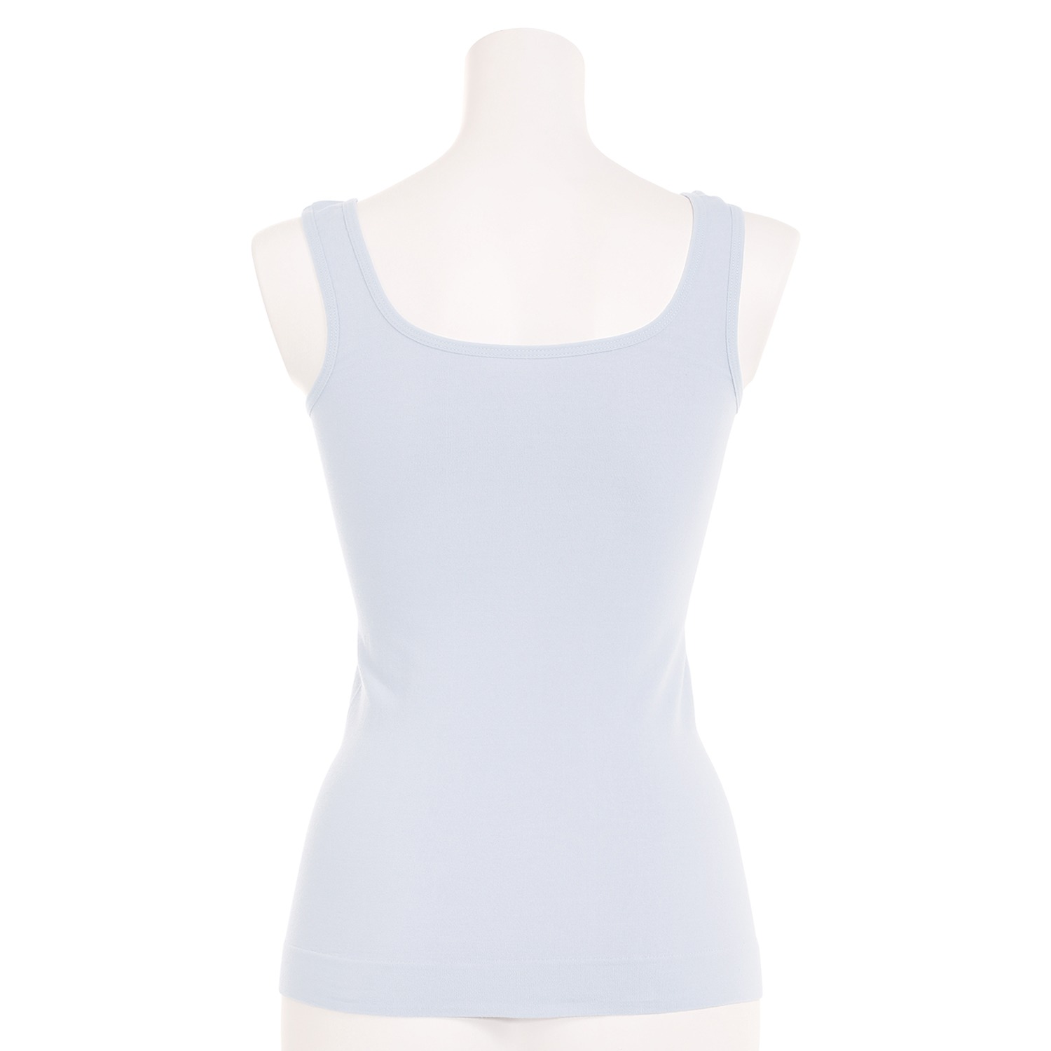 美人工房 にこにこコットン スクエアネック カップ付タンクトップ ２枚セット 