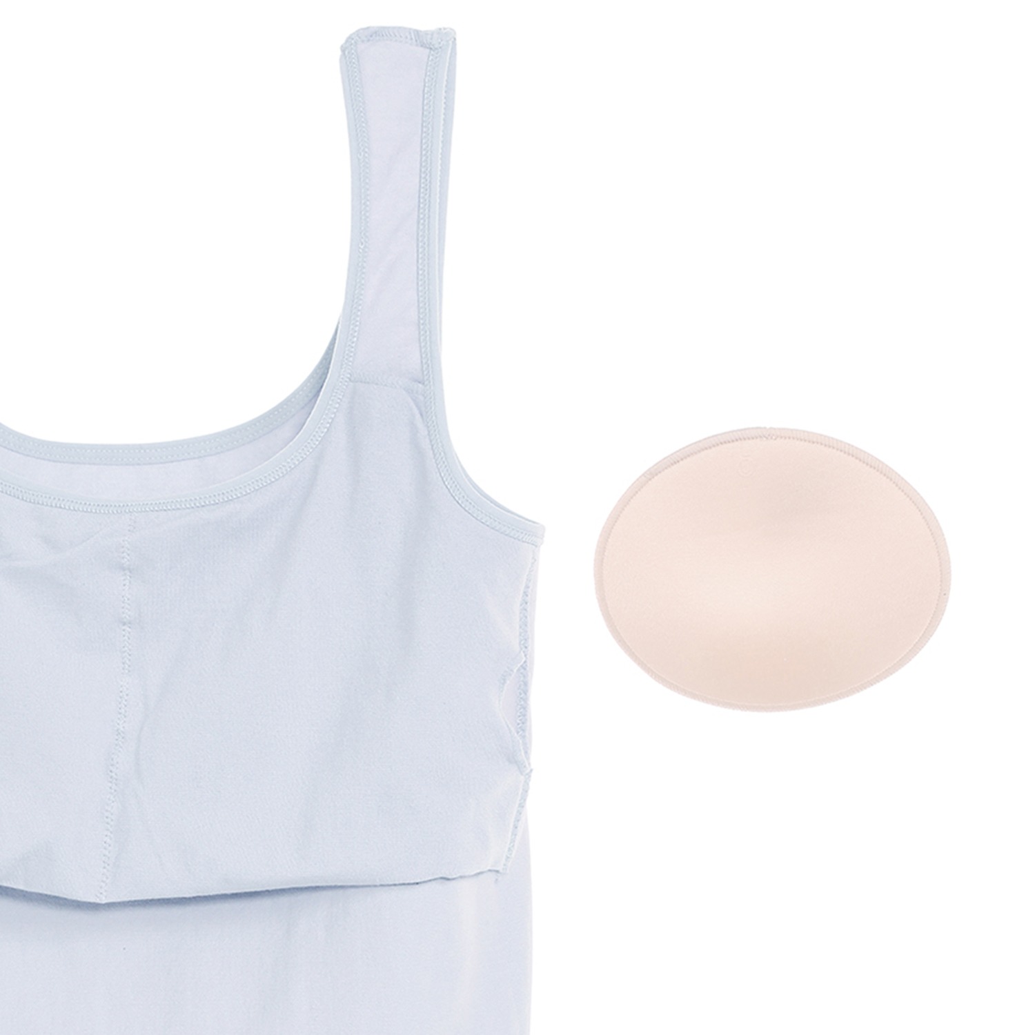 美人工房 にこにこコットン スクエアネック カップ付タンクトップ ２枚セット 
