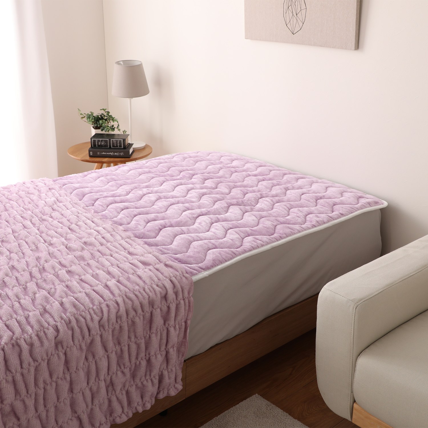 ＜シングル＞ 西川 洗える！ なめらか シルクリッチ敷きパッド