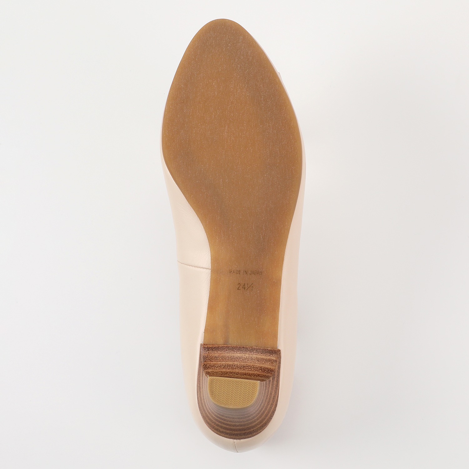 シェルシェエトワール 日本製牛革柔らか仕立て あか抜けエレガンスリボン ローヒールパンプス