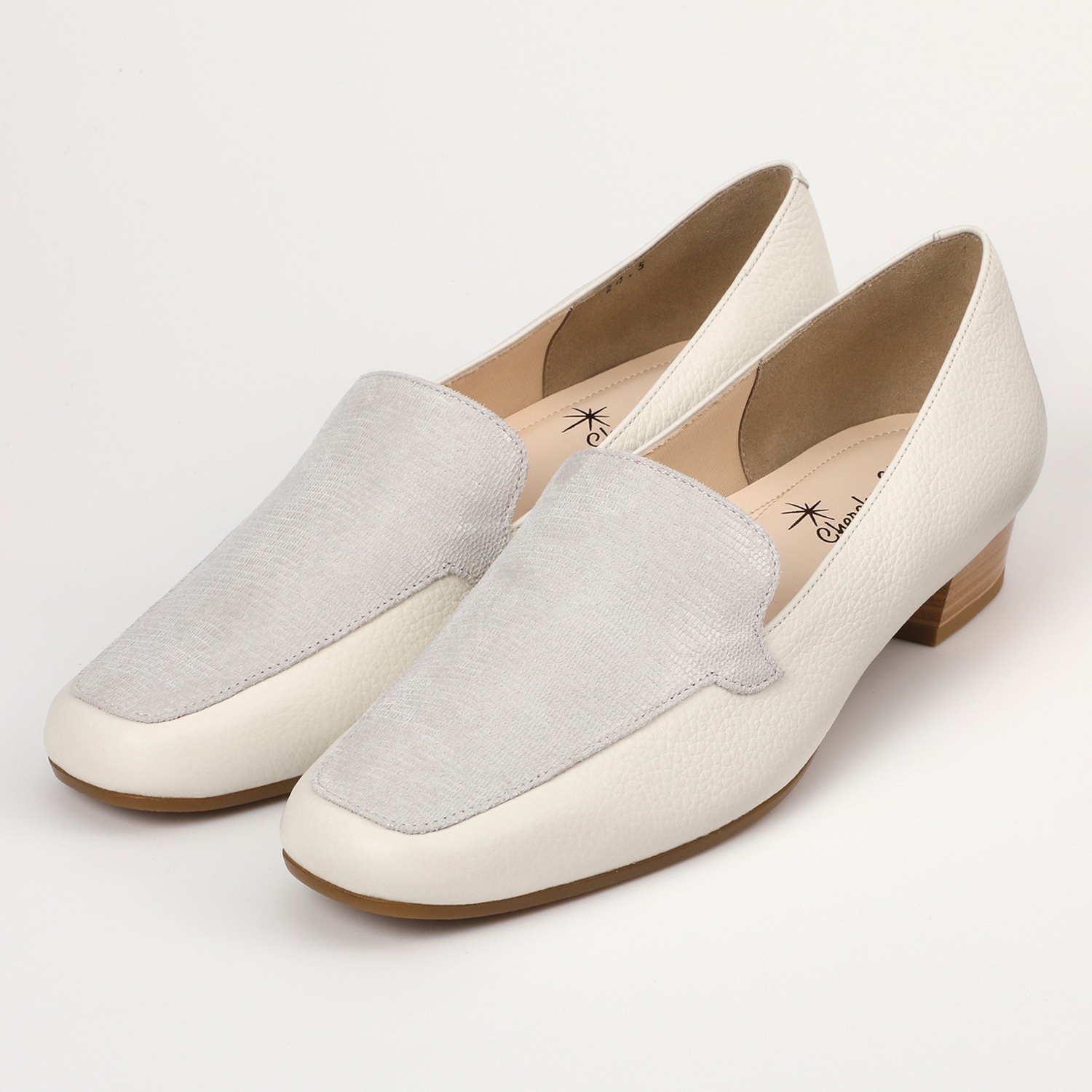 シェルシェエトワール 日本製牛革柔らか仕立て あか抜けモカシン ローヒールパンプス