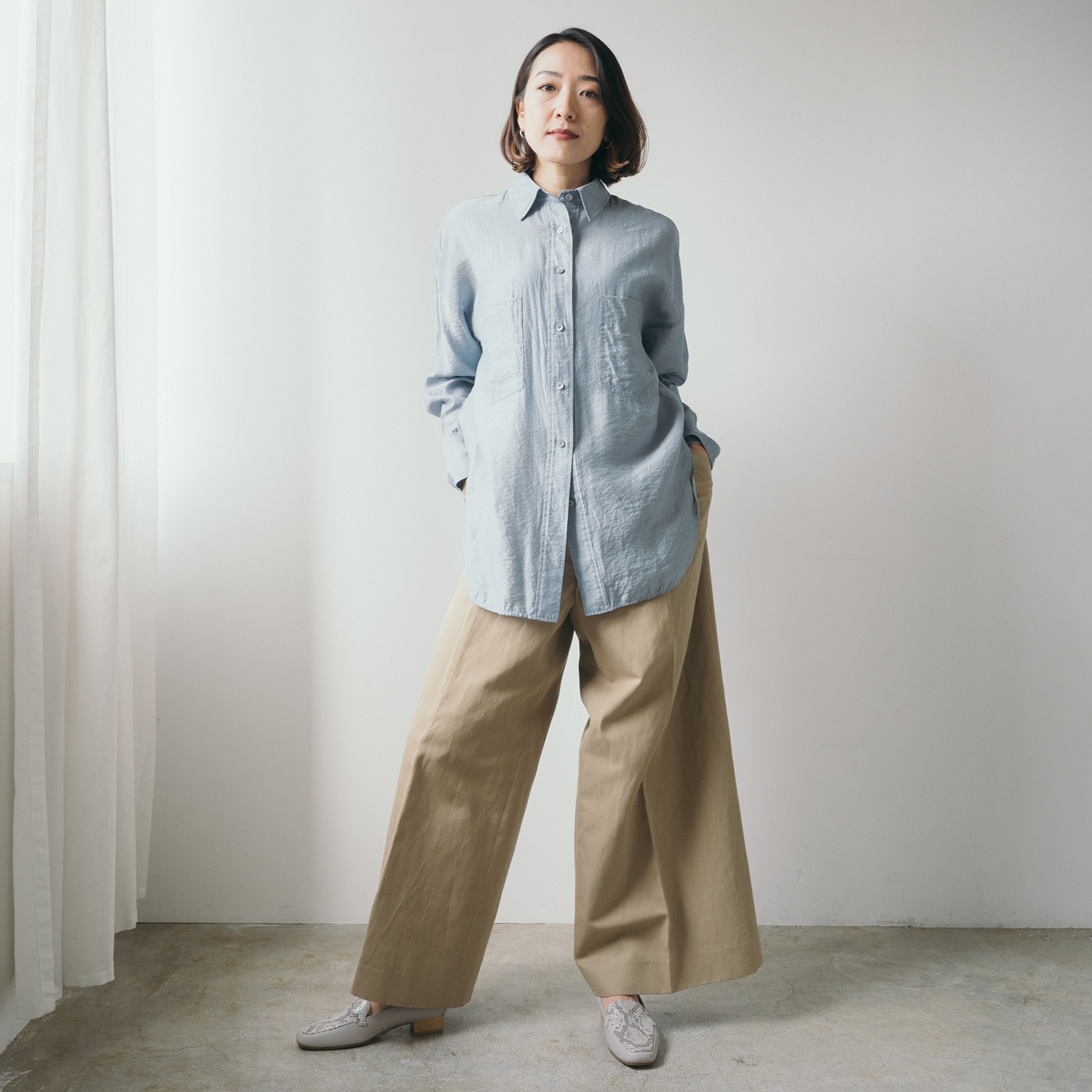 シェルシェエトワール 日本製牛革柔らか仕立て あか抜けモカシン ローヒールパンプス