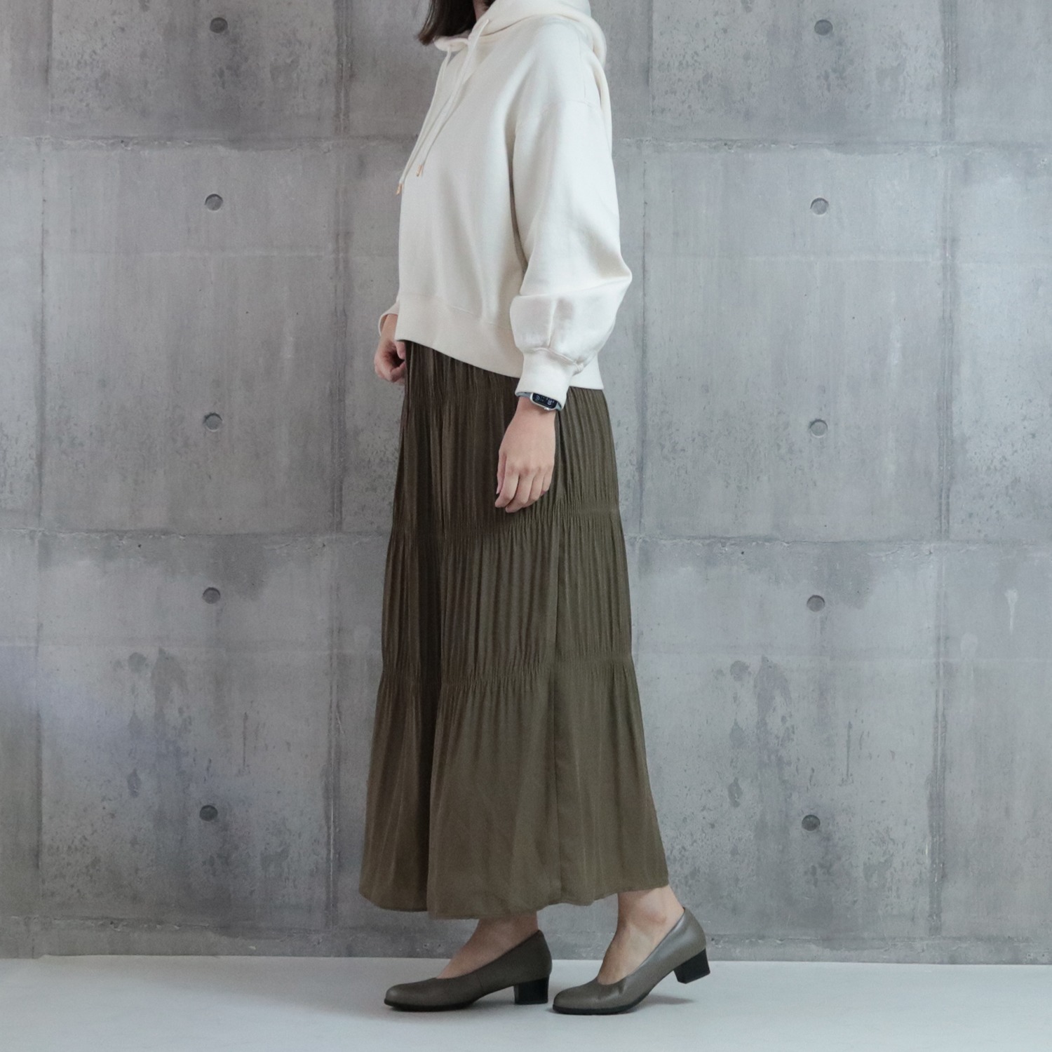 ブランコワール 牛革 ローヒールパンプス