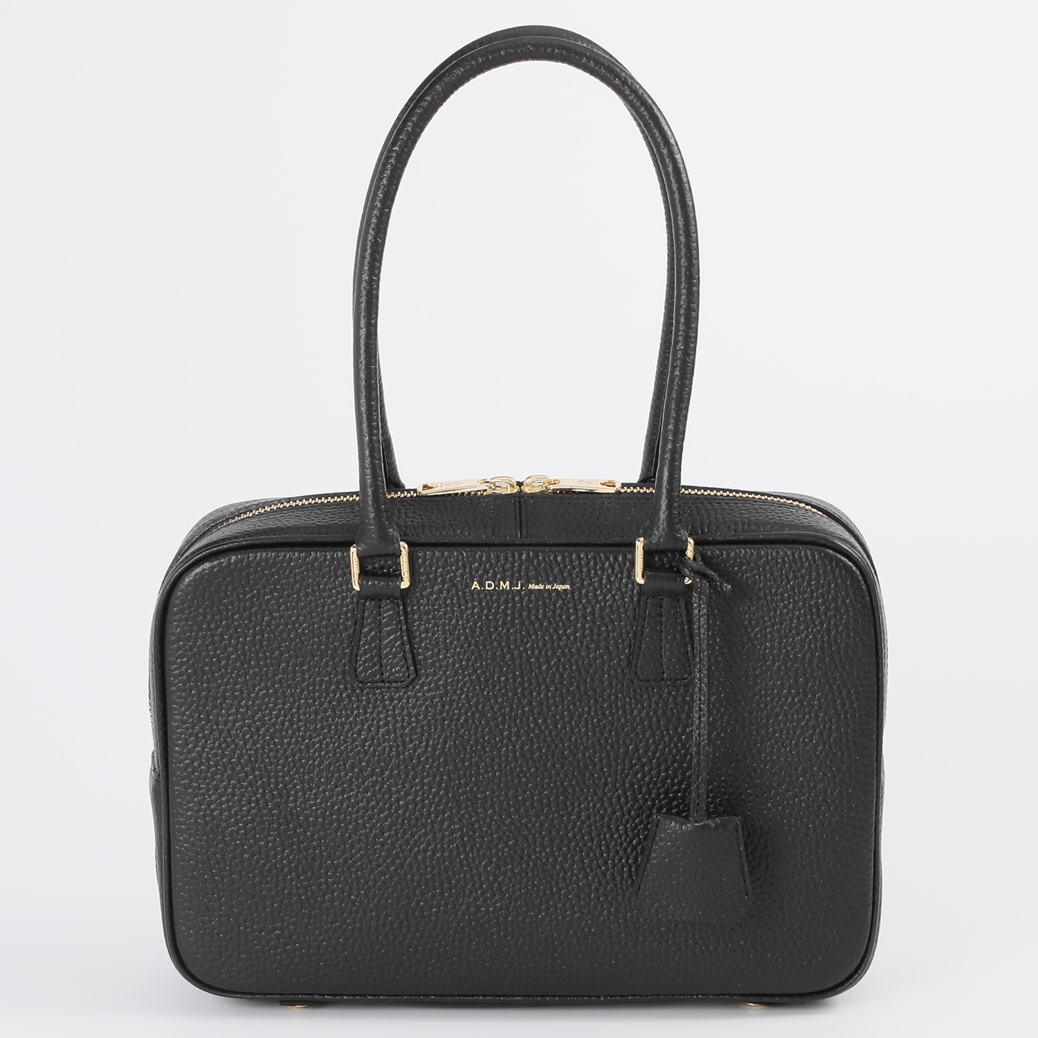 エーディーエムジェイ 牛革シュリンク型押し ベーシックボストンバッグ