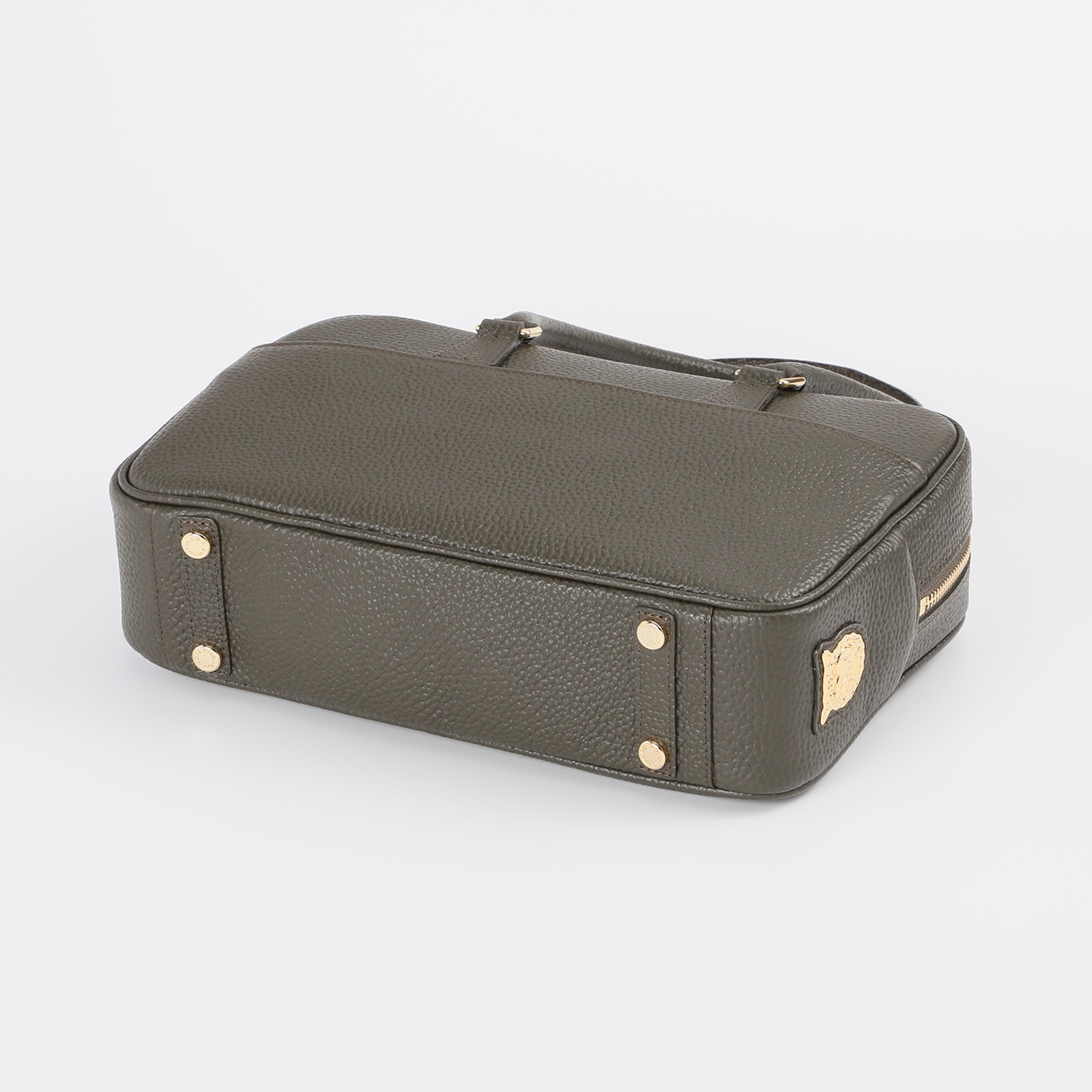 エーディーエムジェイ 牛革シュリンク型押し ベーシックボストンバッグ